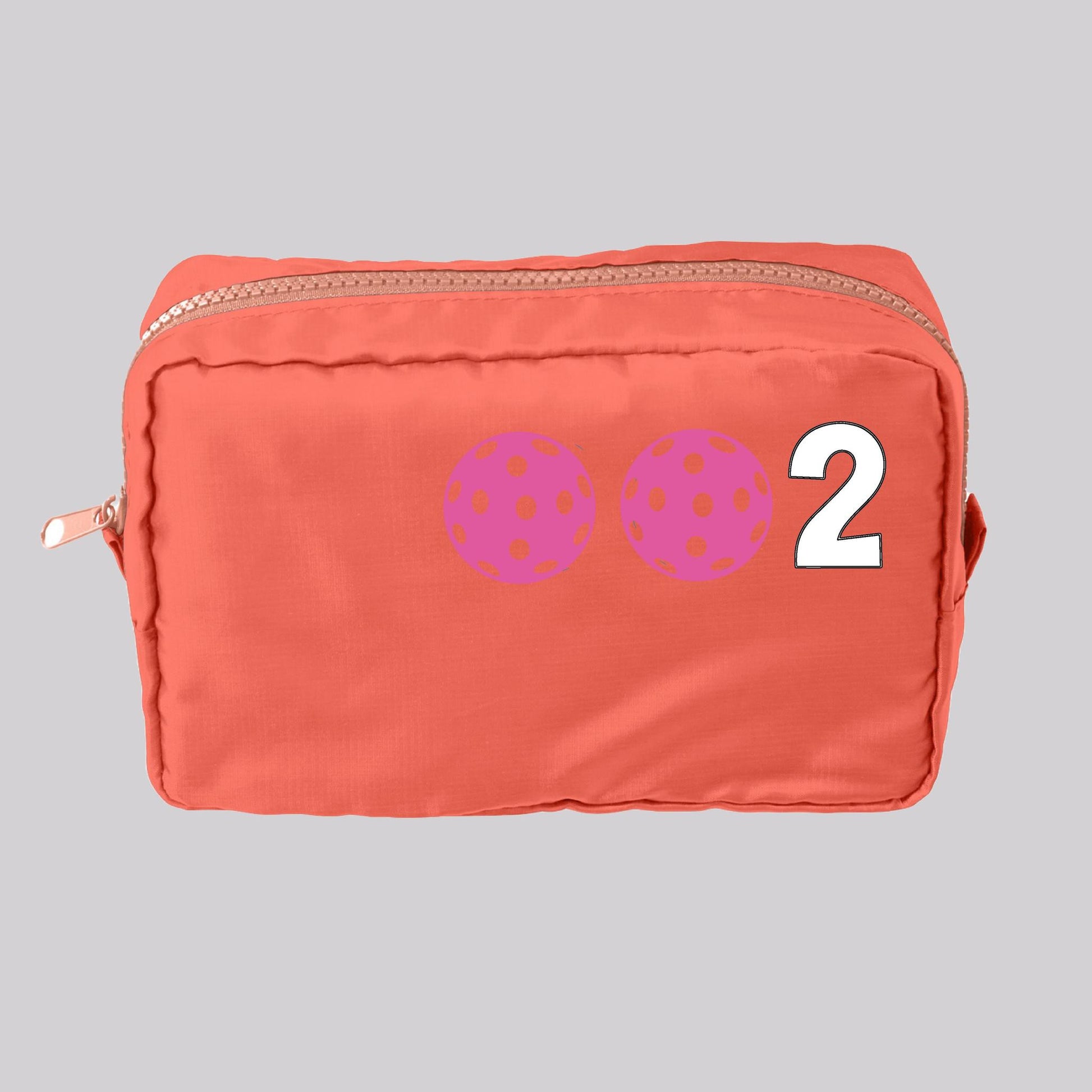 Pickleball Cosmetic Bag – Makeup & Toiletry Travel Pouch - Customizable - 10 Pickleball Colors