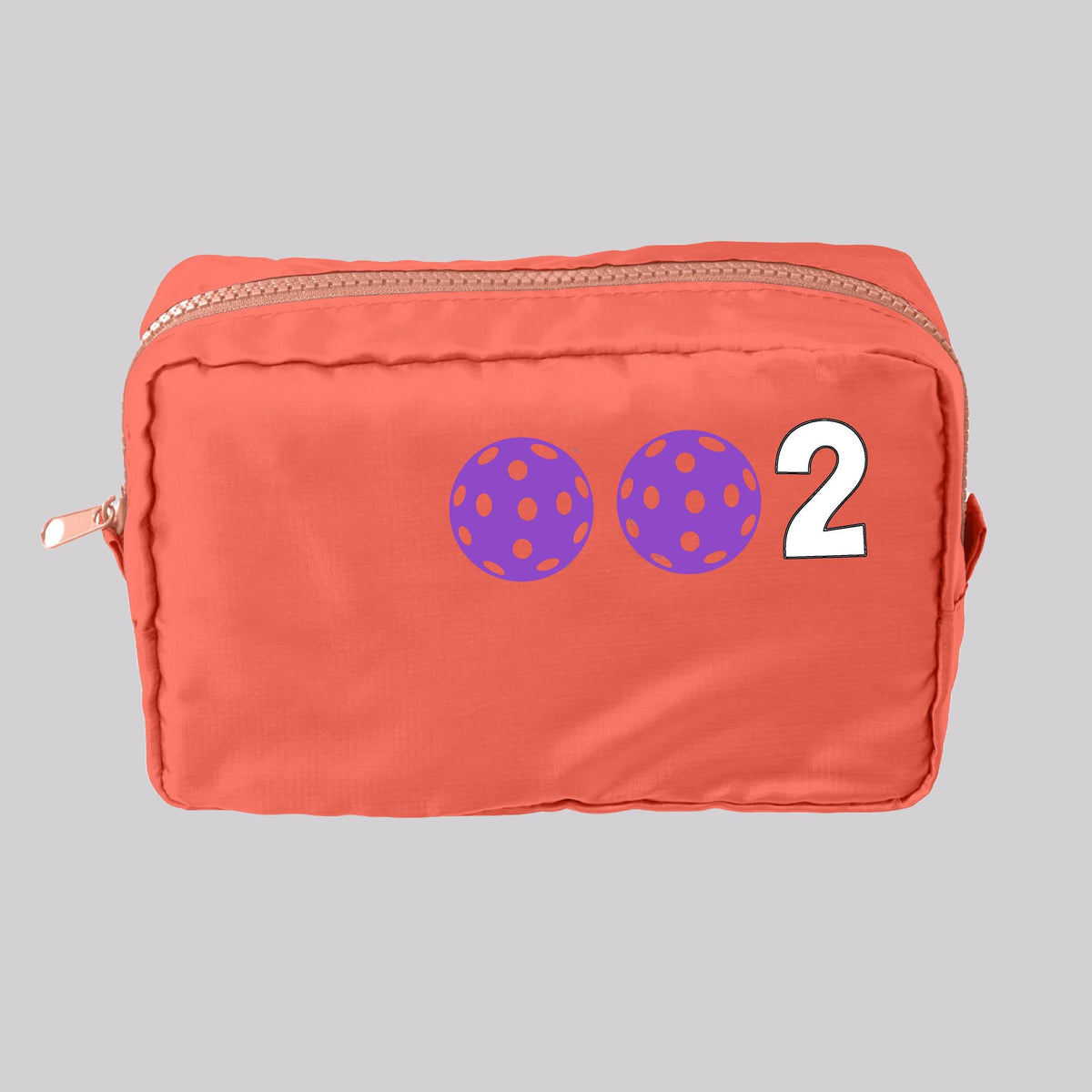 Pickleball Cosmetic Bag – Makeup & Toiletry Travel Pouch - Customizable - 10 Pickleball Colors