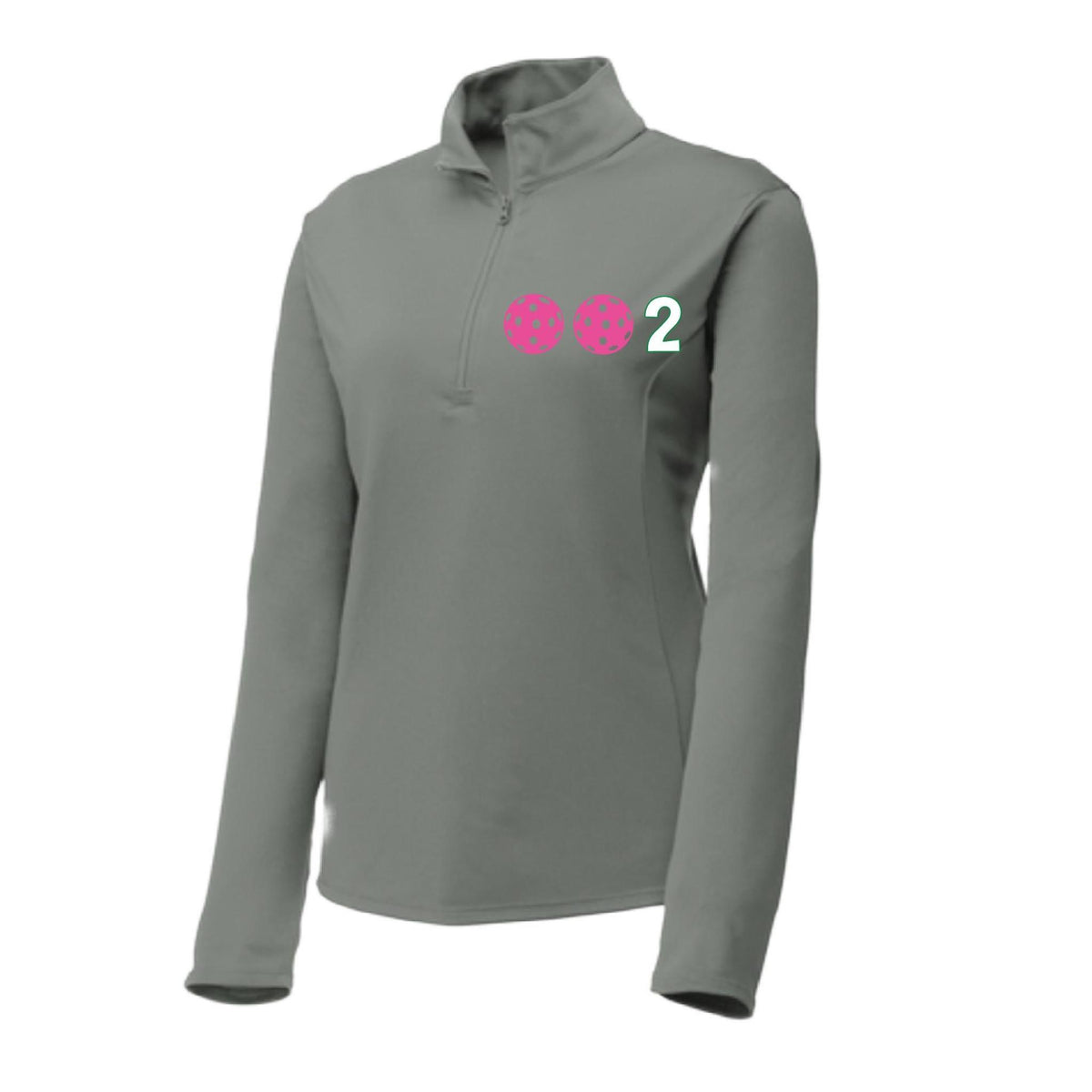 Women’s Pickleball Quarter-Zip Performance Shirt – Athletic Pullover- 10 Customizable Pickleball Colors