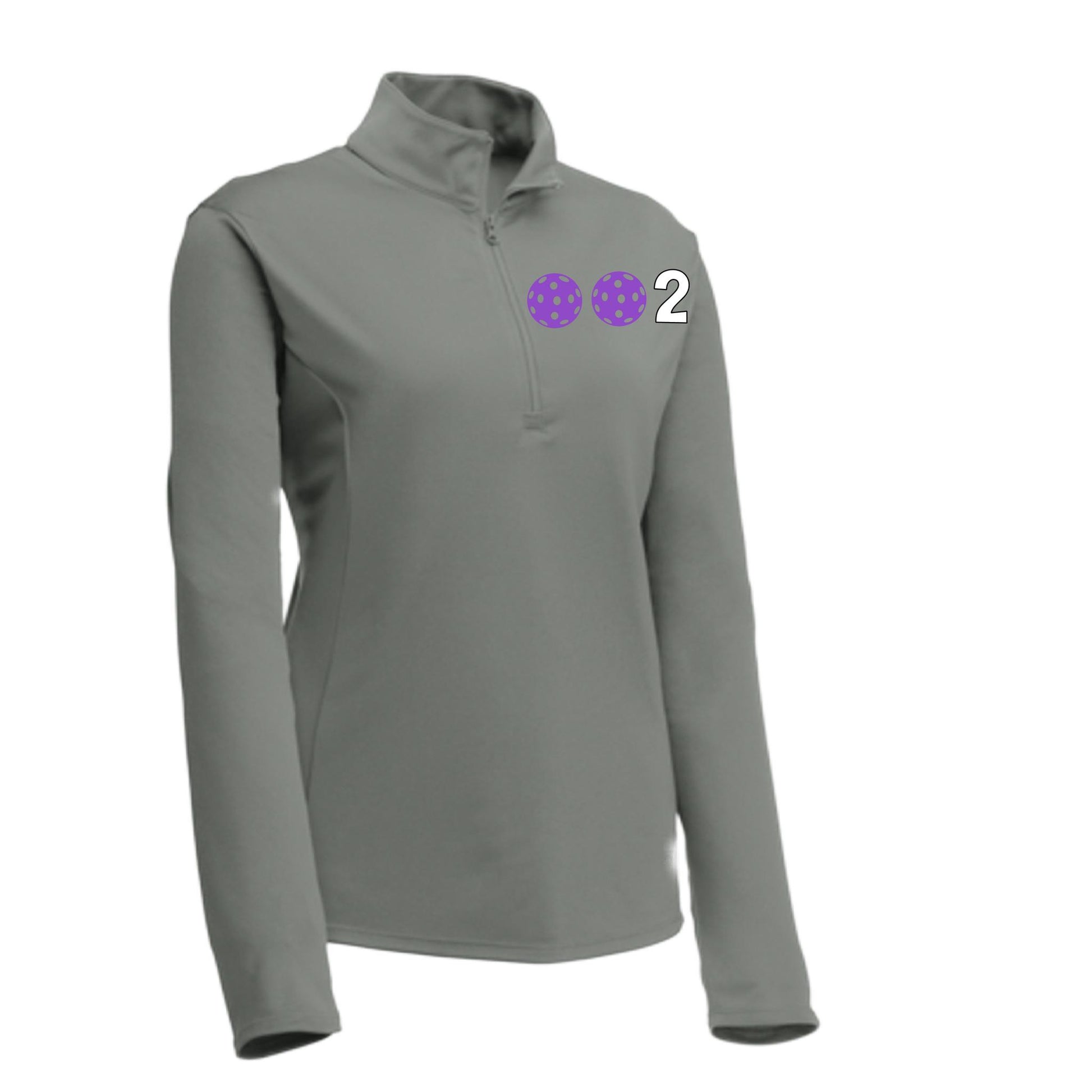 Women’s Pickleball Quarter-Zip Performance Shirt – Athletic Pullover- 10 Customizable Pickleball Colors
