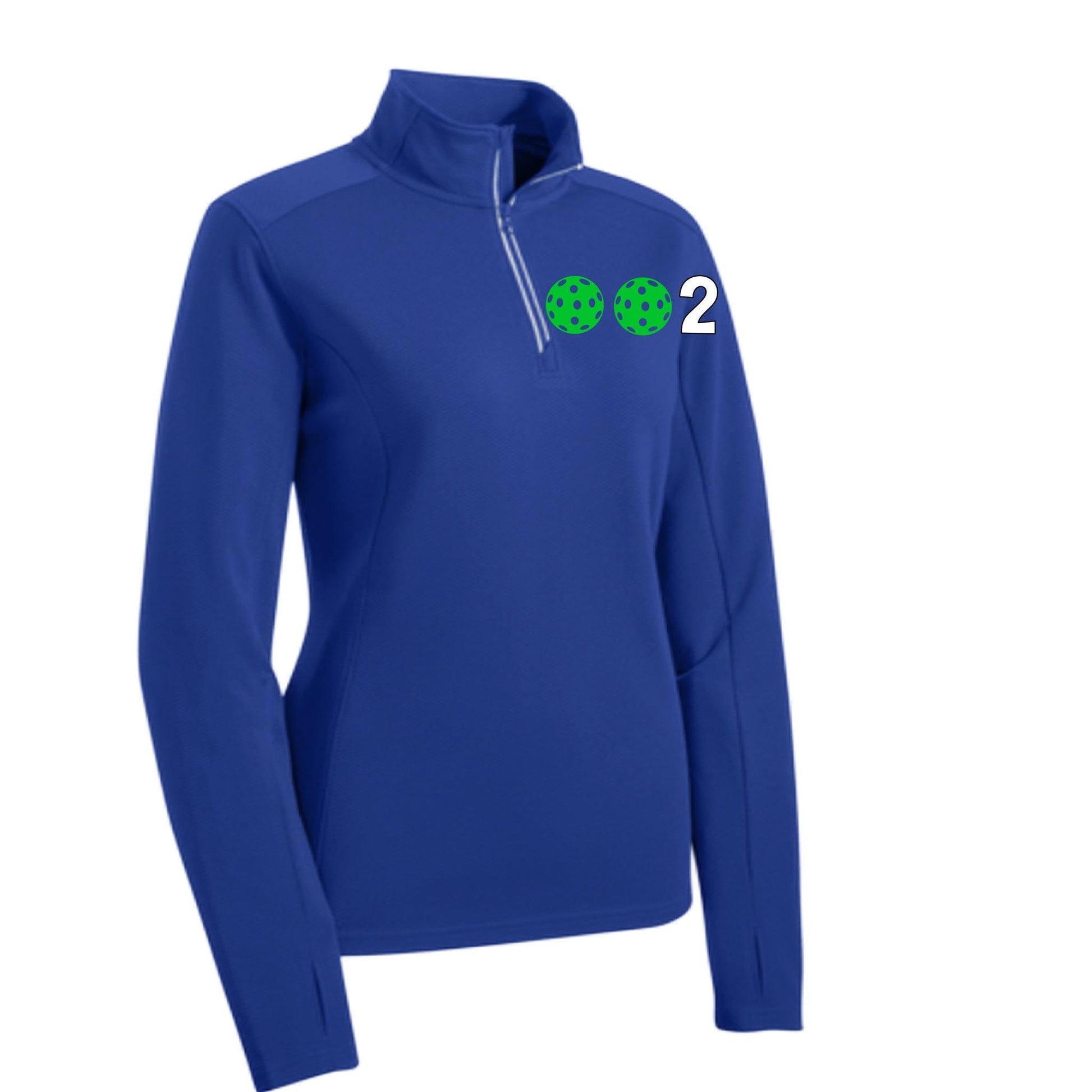 Women’s Pickleball Quarter-Zip Performance Shirt – Athletic Pullover- 10 Customizable Pickleball Colors
