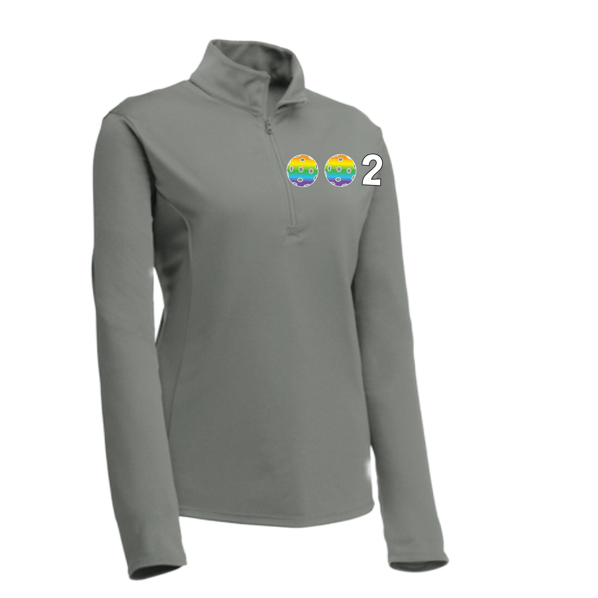Women’s Pickleball Quarter-Zip Performance Shirt – Athletic Pullover- 10 Customizable Pickleball Colors