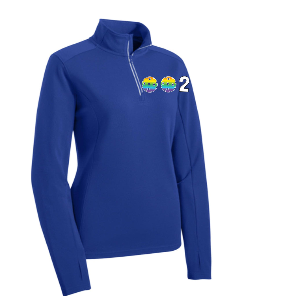 Women’s Pickleball Quarter-Zip Performance Shirt – Athletic Pullover- 10 Customizable Pickleball Colors