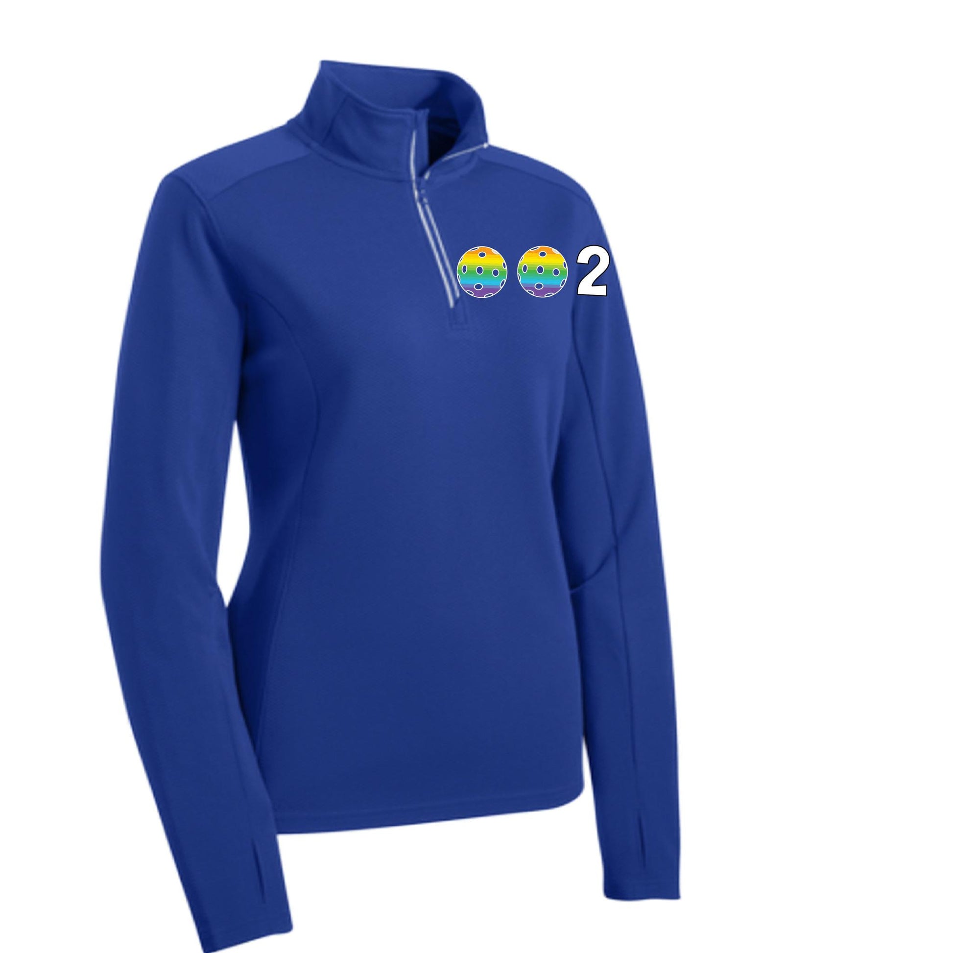 Women’s Pickleball Quarter-Zip Performance Shirt – Athletic Pullover- 10 Customizable Pickleball Colors