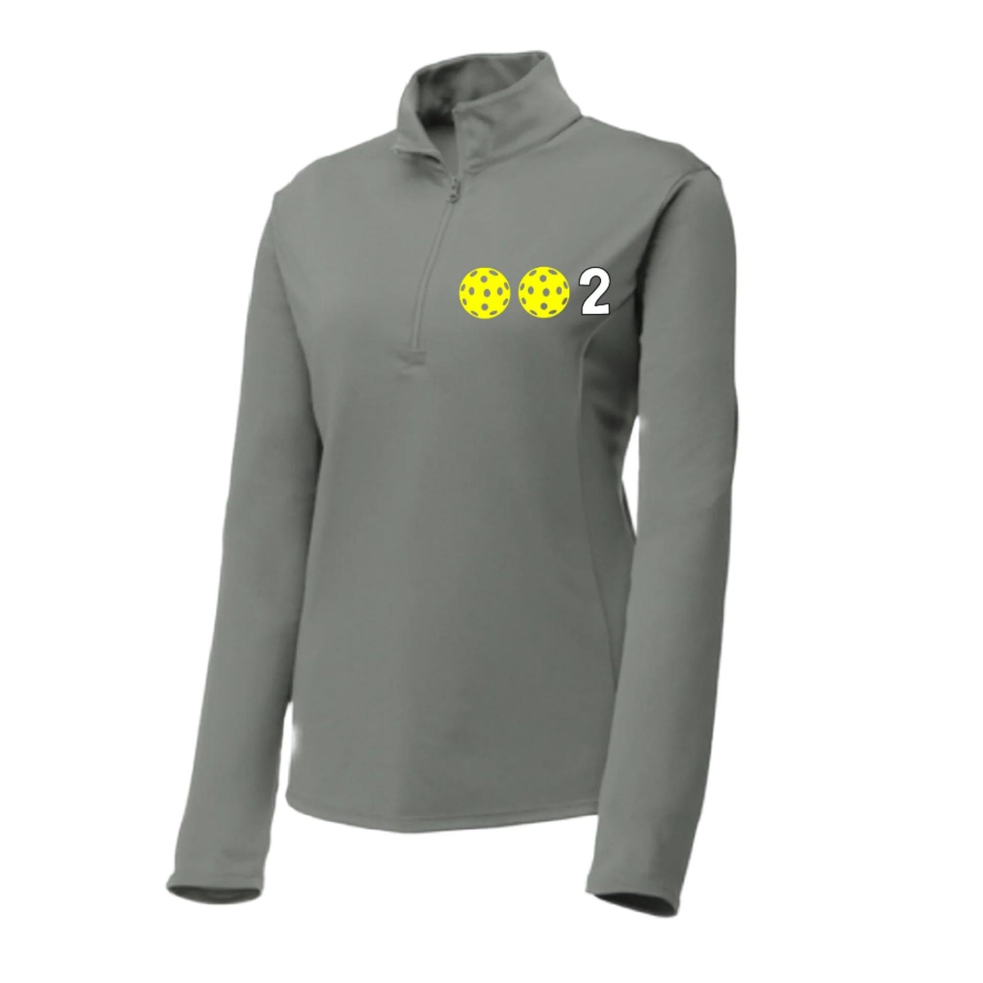 Women’s Pickleball Quarter-Zip Performance Shirt – Athletic Pullover- 10 Customizable Pickleball Colors