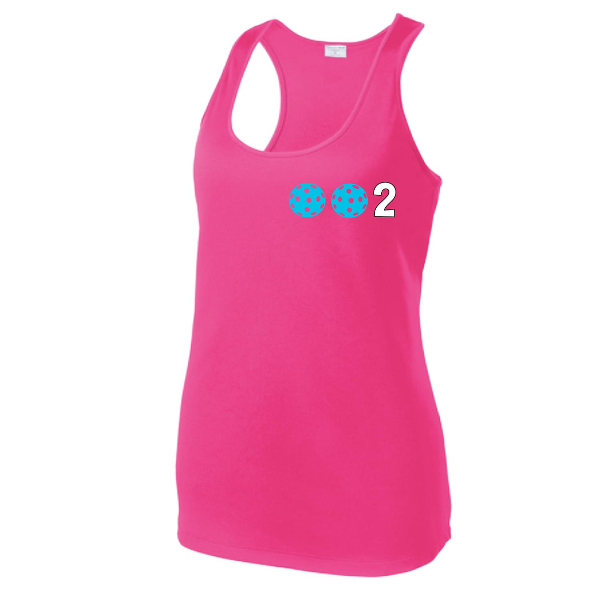 Women’s Pickleball Racerback Tank Top – Athletic Court Shirt 10 Custom Pickleball Colors) 100% Polyester