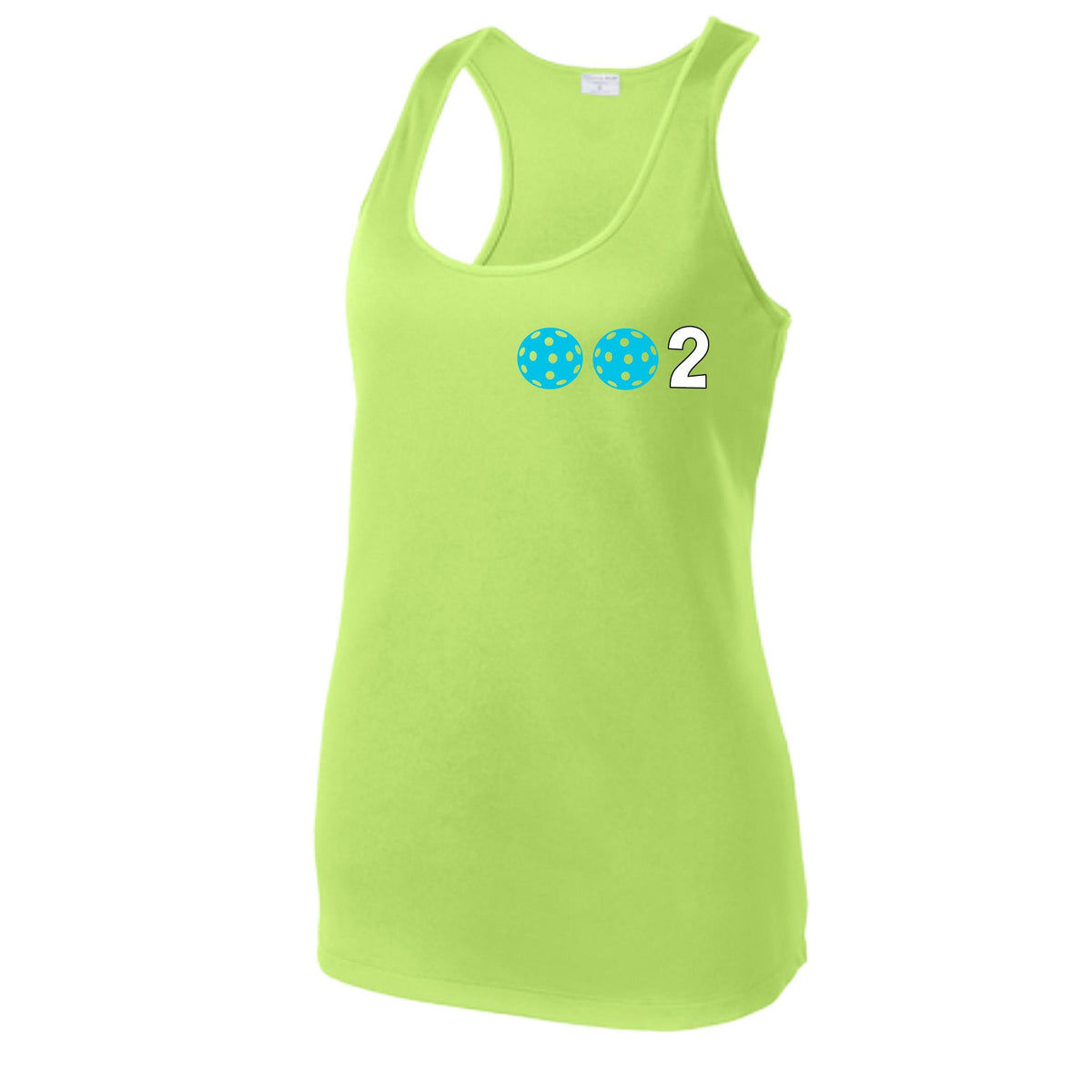 Women’s Pickleball Racerback Tank Top – Athletic Court Shirt 10 Custom Pickleball Colors) 100% Polyester