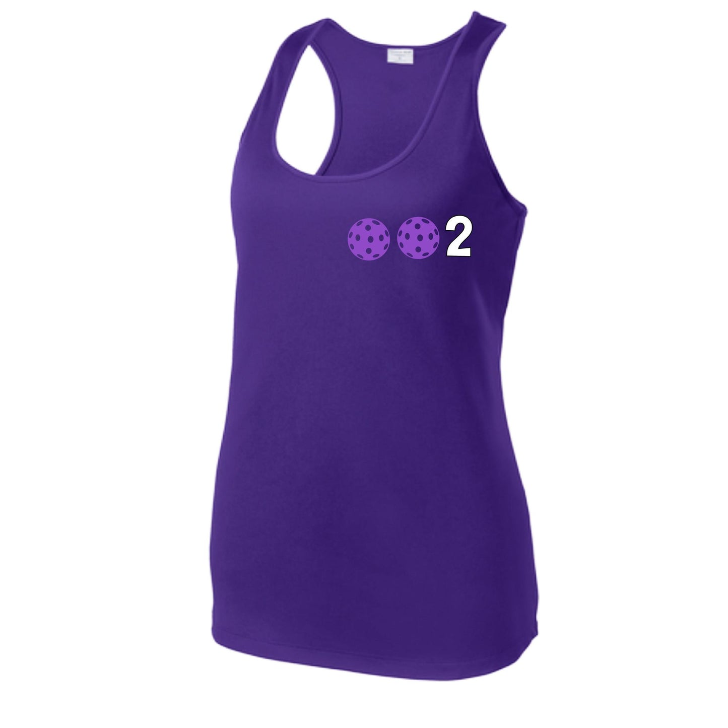 Women’s Pickleball Racerback Tank Top – Athletic Court Shirt 10 Custom Pickleball Colors) 100% Polyester