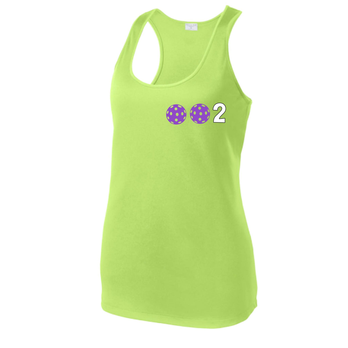 Women’s Pickleball Racerback Tank Top – Athletic Court Shirt 10 Custom Pickleball Colors) 100% Polyester