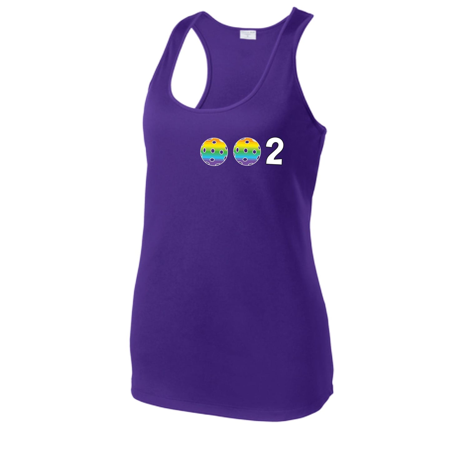 Women’s Pickleball Racerback Tank Top – Athletic Court Shirt 10 Custom Pickleball Colors) 100% Polyester