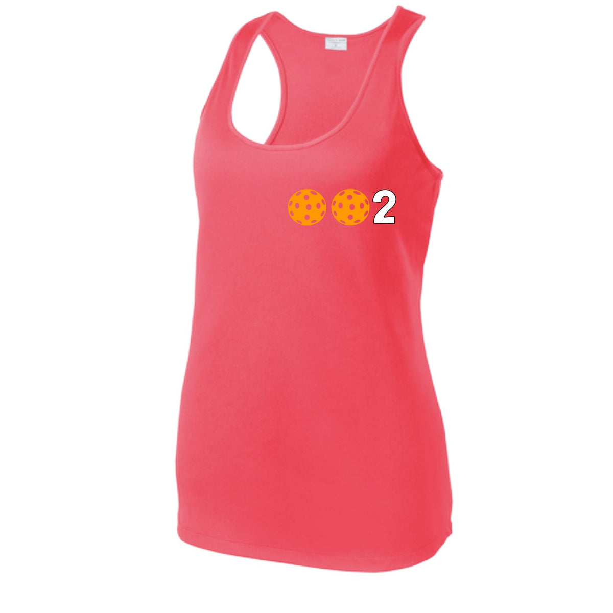 Women’s Pickleball Racerback Tank Top – Athletic Court Shirt 10 Custom Pickleball Colors) 100% Polyester