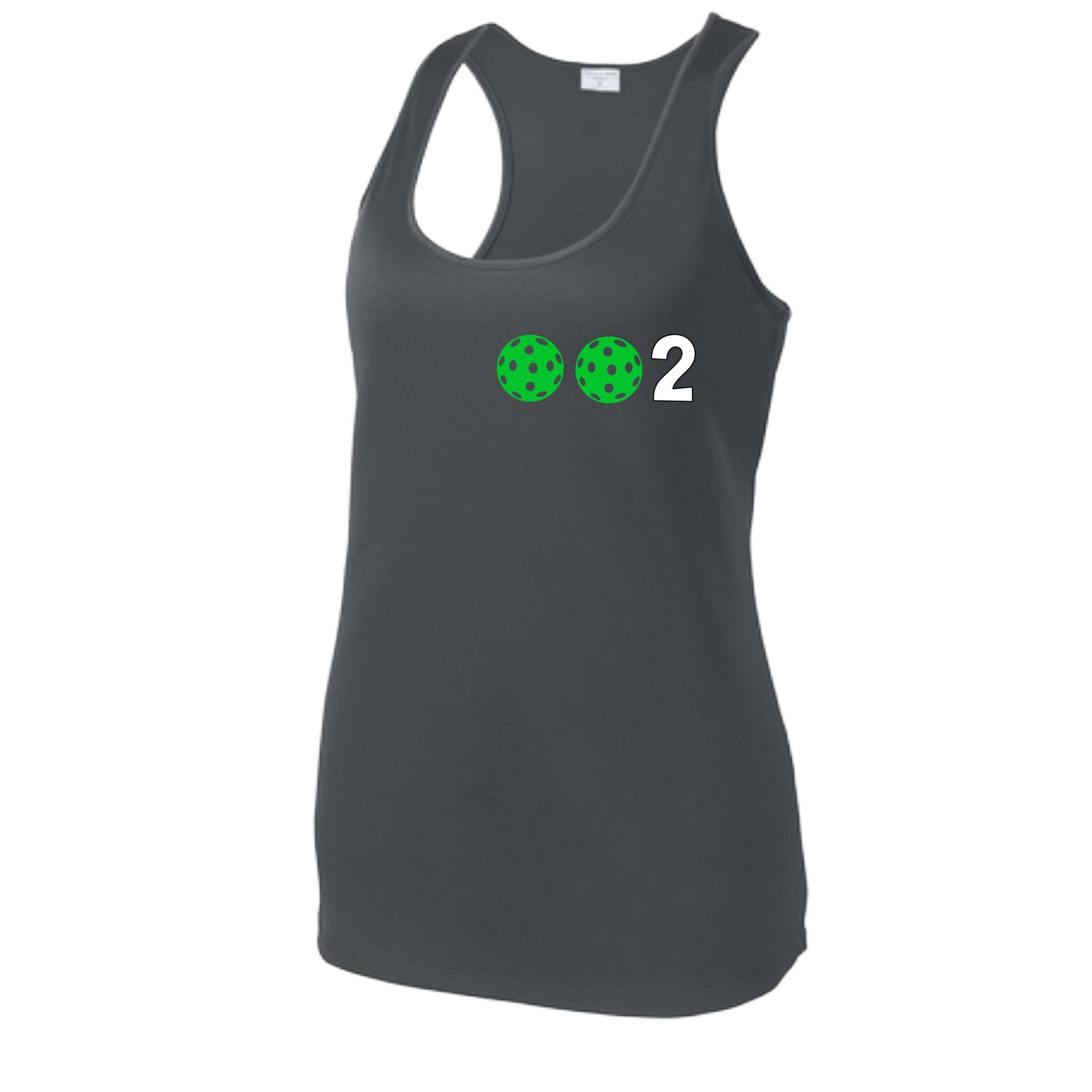 Women’s Pickleball Racerback Tank Top – Athletic Court Shirt 10 Custom Pickleball Colors) 100% Polyester