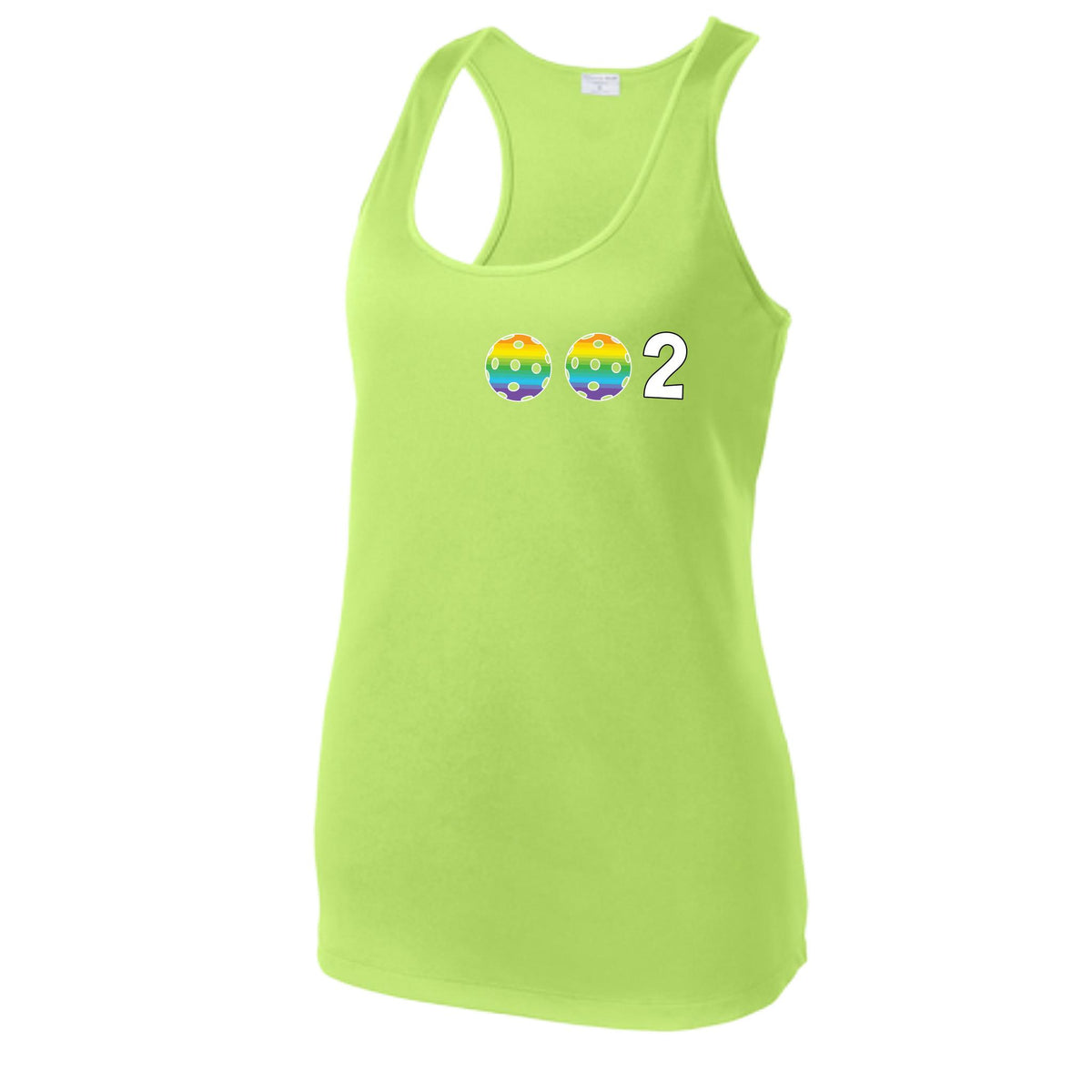 Women’s Pickleball Racerback Tank Top – Athletic Court Shirt 10 Custom Pickleball Colors) 100% Polyester