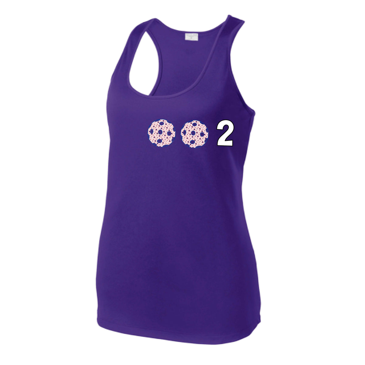 Women’s Pickleball Racerback Tank Top – Athletic Court Shirt 10 Custom Pickleball Colors) 100% Polyester