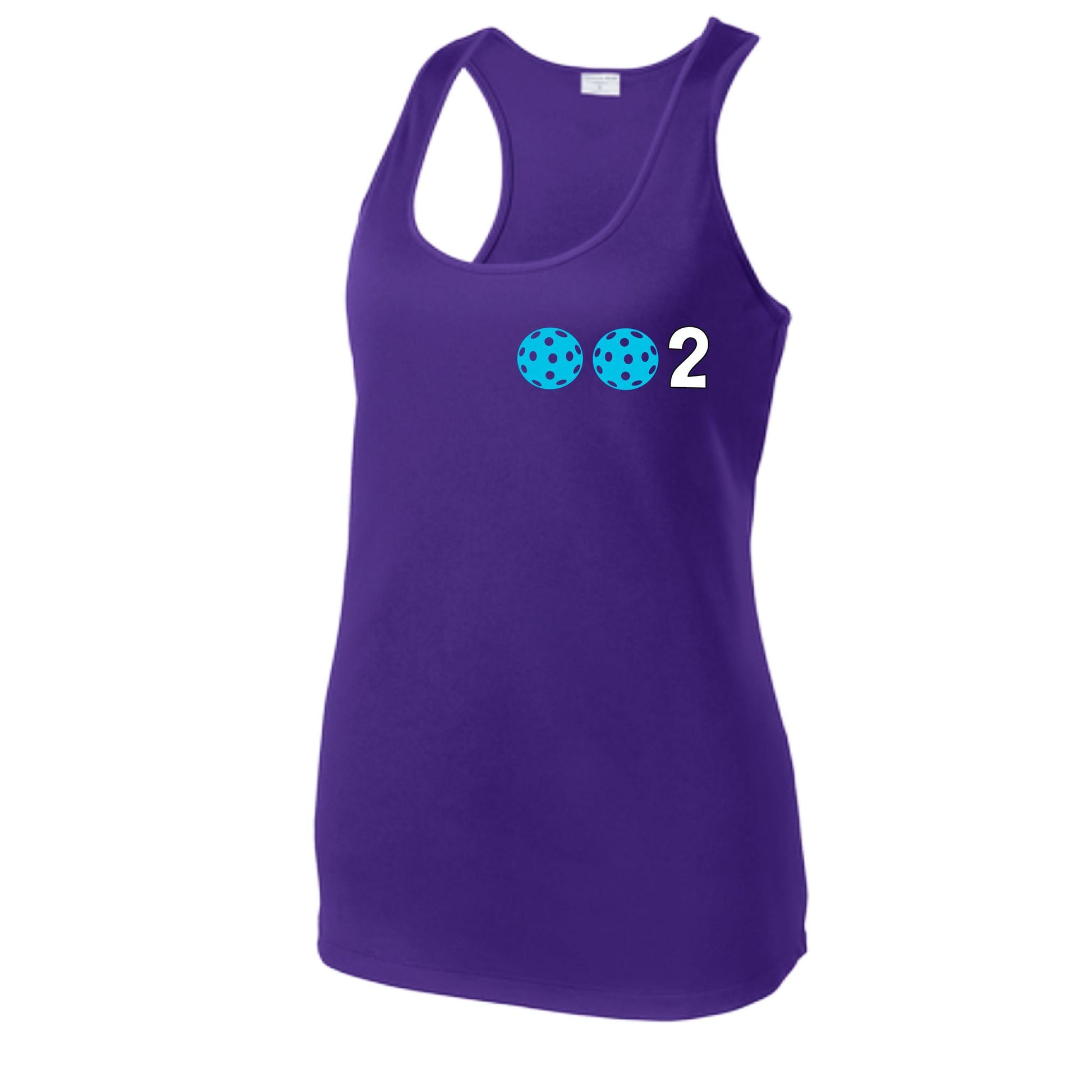 Women’s Pickleball Racerback Tank Top – Athletic Court Shirt 10 Custom Pickleball Colors) 100% Polyester