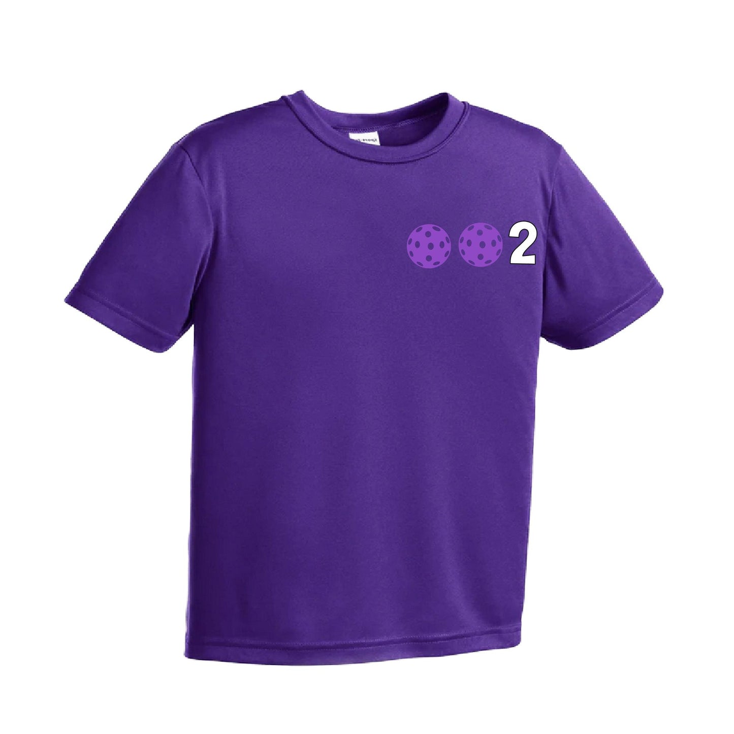 002 (Customizable 10 Pickleball Colors) | Youth Short Sleeve Pickleball Performance T-Shirts | 100% Polyester