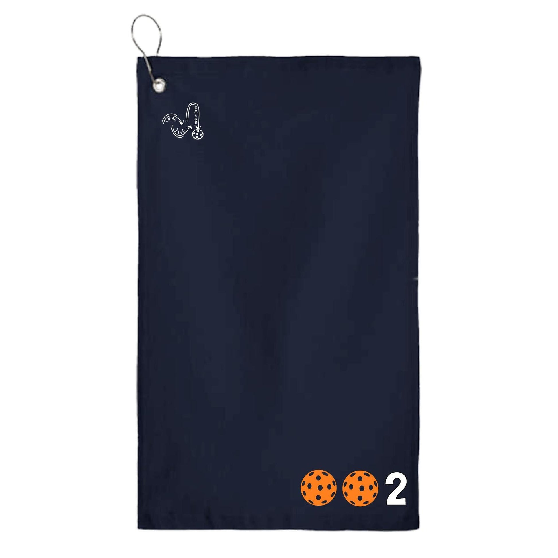 002 Pickleball (Customizable Colors) | Pickleball Court Towels | Grommeted 100% Cotton Terry Velour