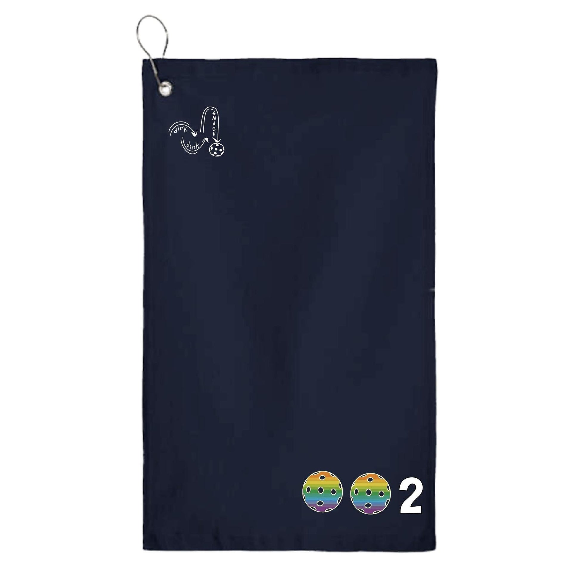 002 Pickleball (Customizable Colors) | Pickleball Court Towels | Grommeted 100% Cotton Terry Velour