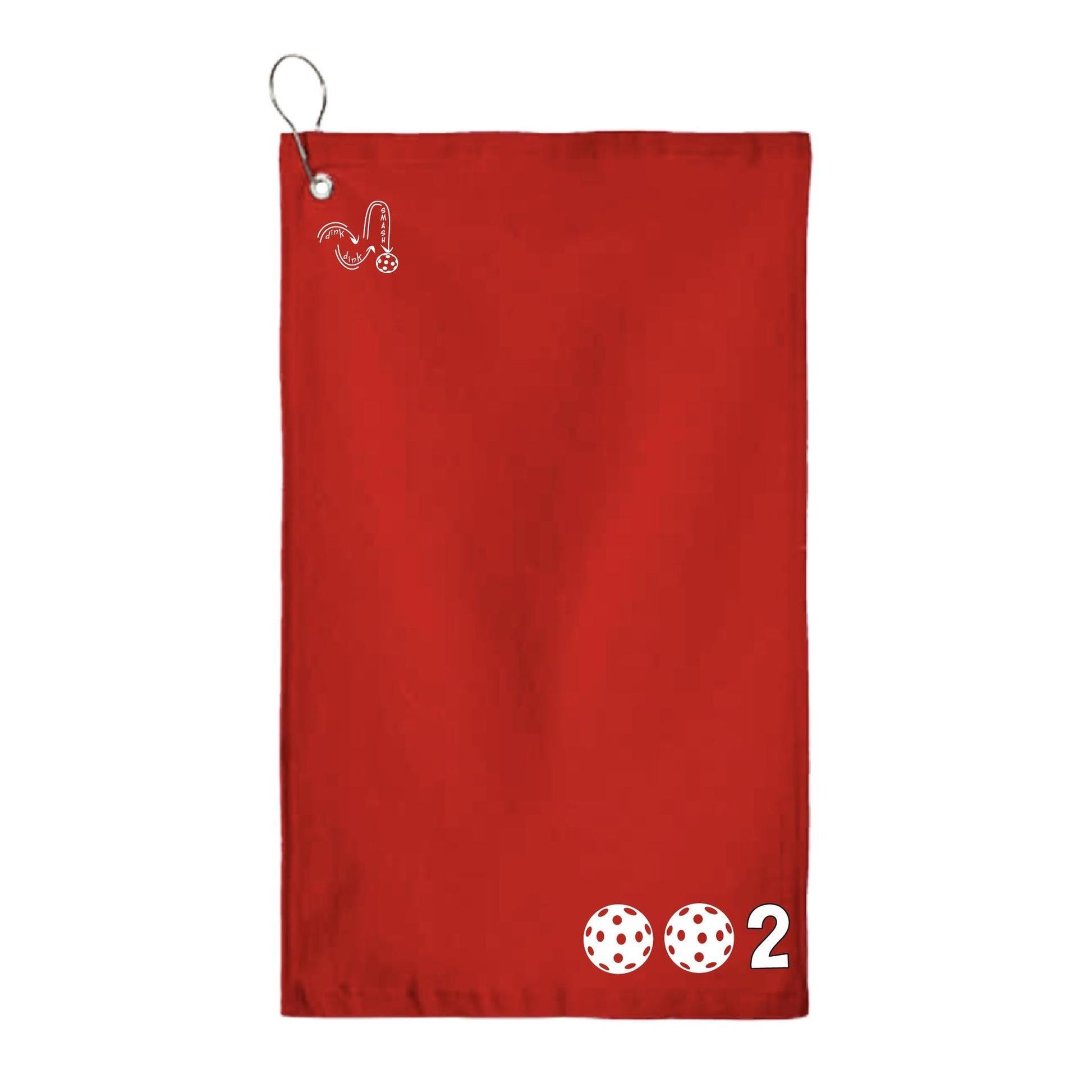 002 Pickleball (Customizable Colors) | Pickleball Court Towels | Grommeted 100% Cotton Terry Velour