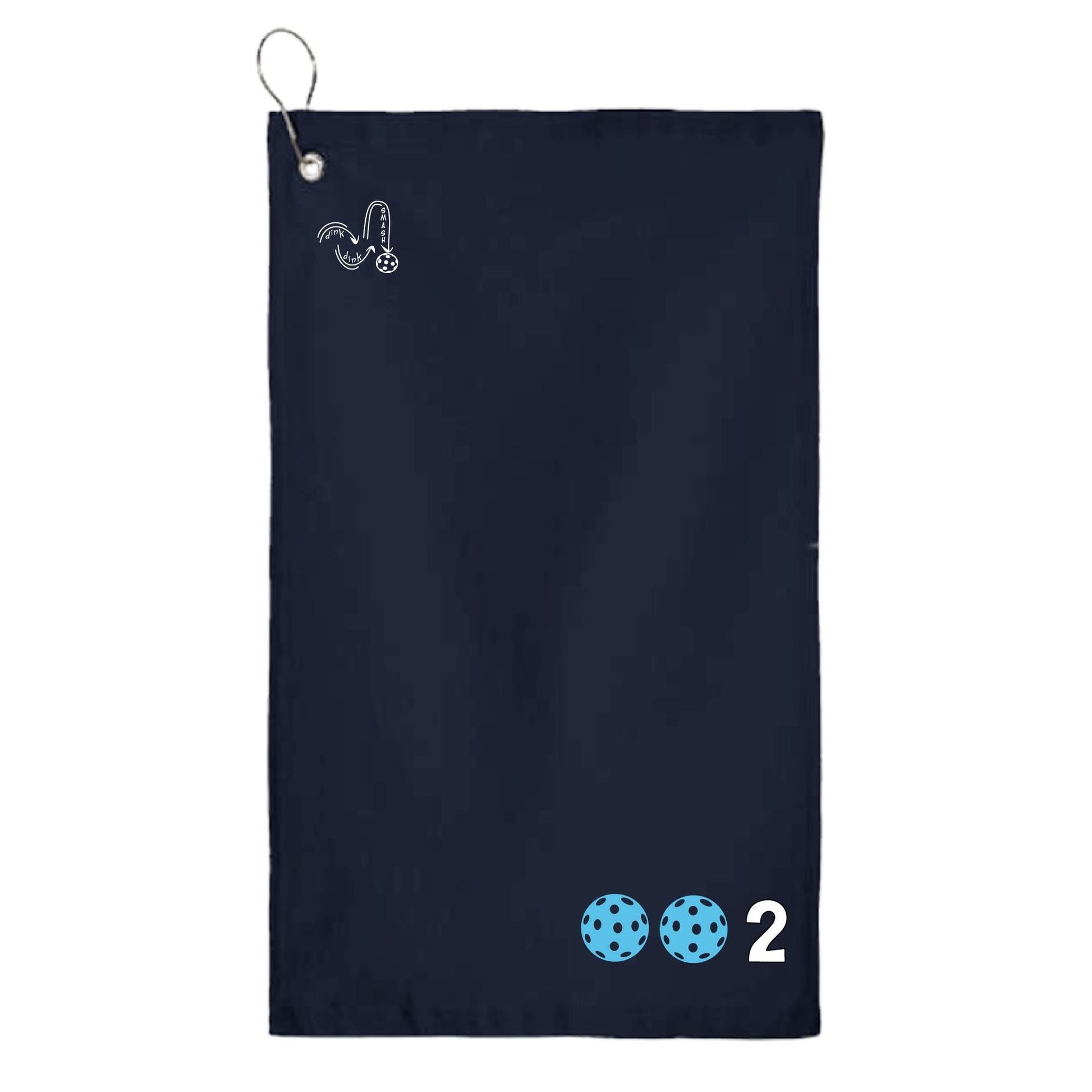 002 Pickleball (Customizable Colors) | Pickleball Court Towels | Grommeted 100% Cotton Terry Velour