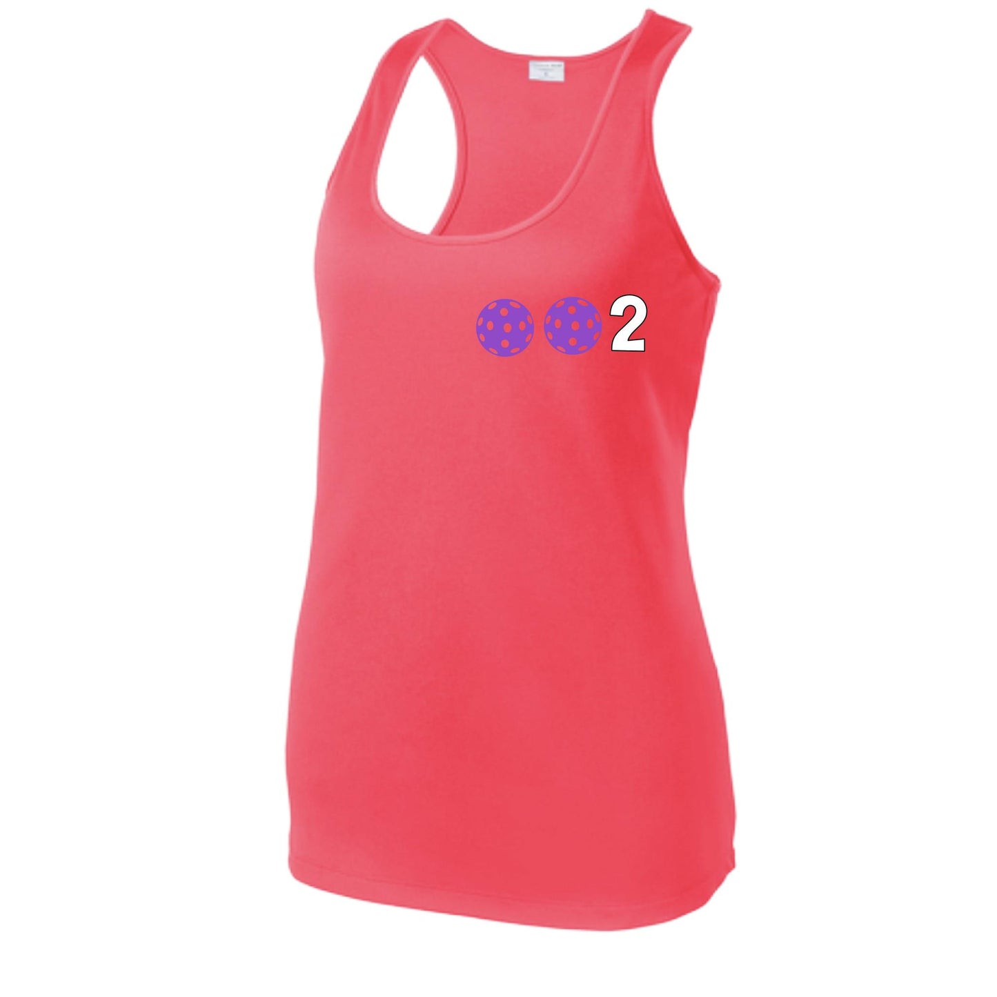 002 (Customizable 10 Pickleball Colors) | Women's Racerback Pickleball Tank | 100% Polyester