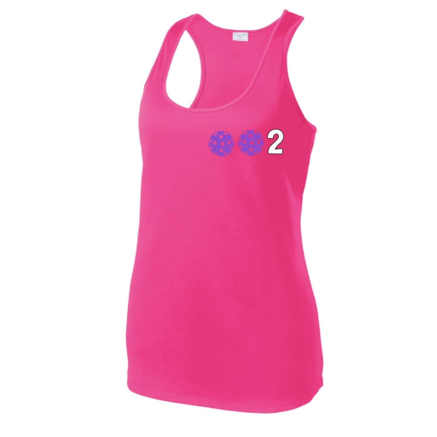 002 (Customizable 10 Pickleball Colors) | Women's Racerback Pickleball Tank | 100% Polyester