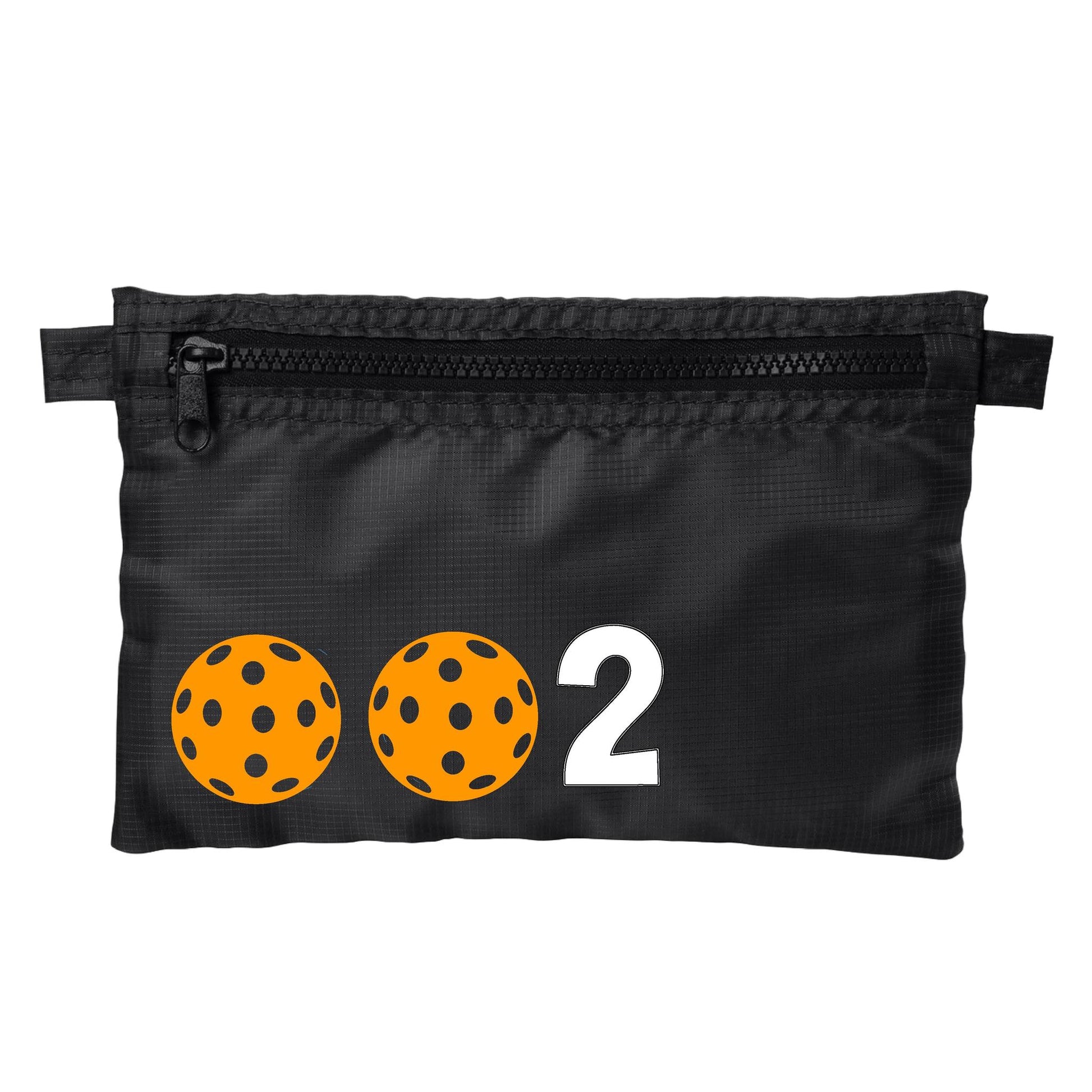 002 With Pickleballs (Customizable) | Pickleball Cosmetic Stash Pouch Bag | Small Size Court Stash Bag