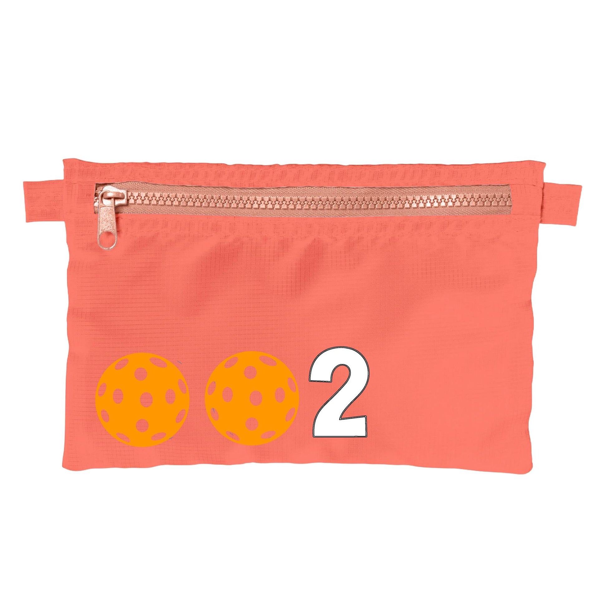 002 With Pickleballs (Customizable) | Pickleball Cosmetic Stash Pouch Bag | Small Size Court Stash Bag