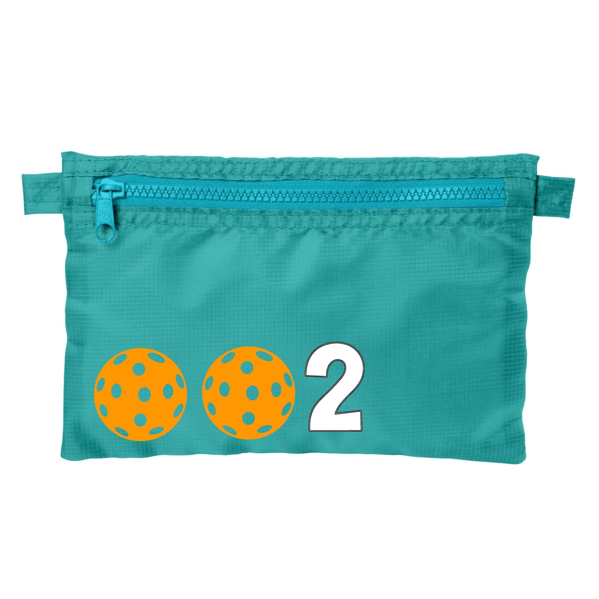 002 With Pickleballs (Customizable) | Pickleball Cosmetic Stash Pouch Bag | Small Size Court Stash Bag