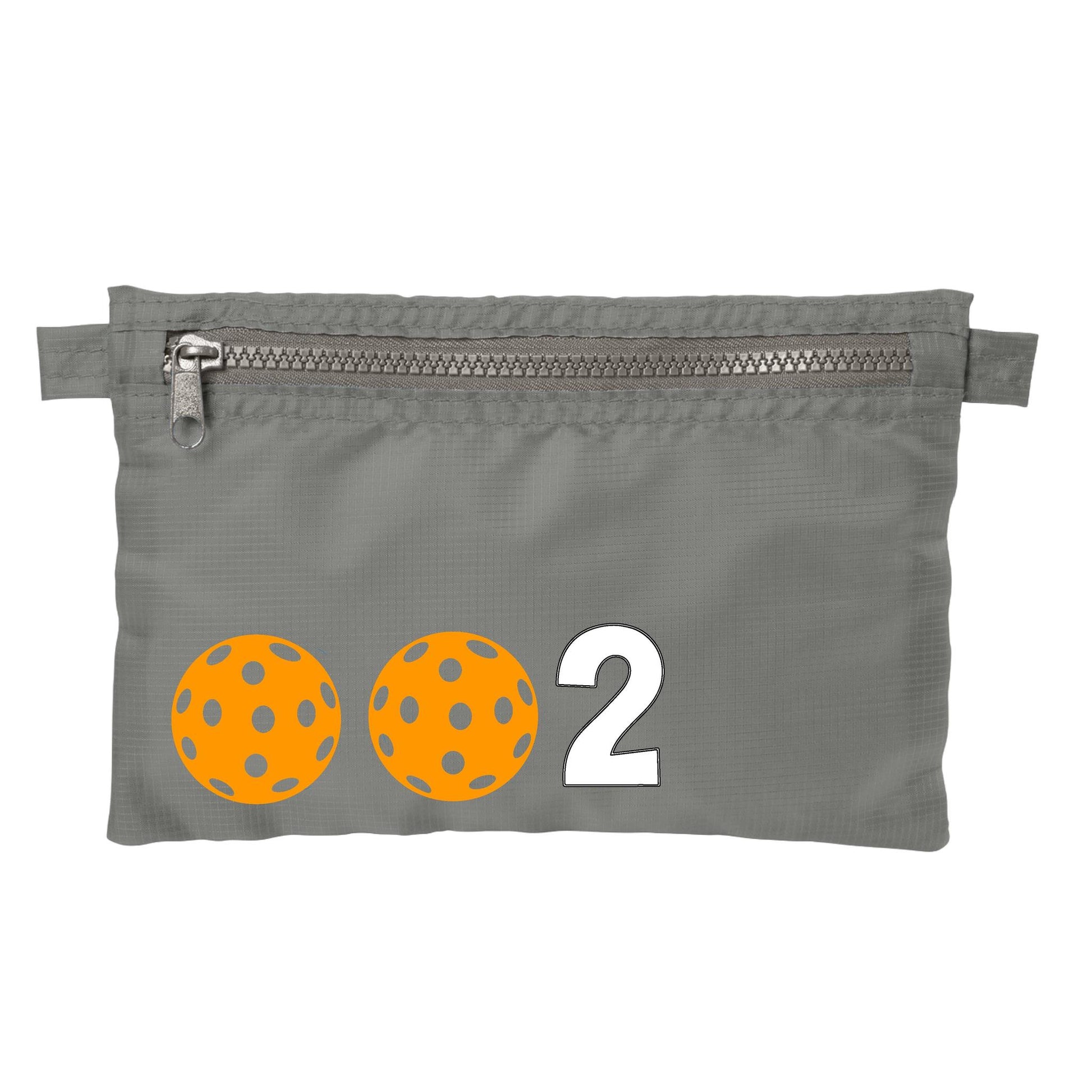 002 With Pickleballs (Customizable) | Pickleball Cosmetic Stash Pouch Bag | Small Size Court Stash Bag