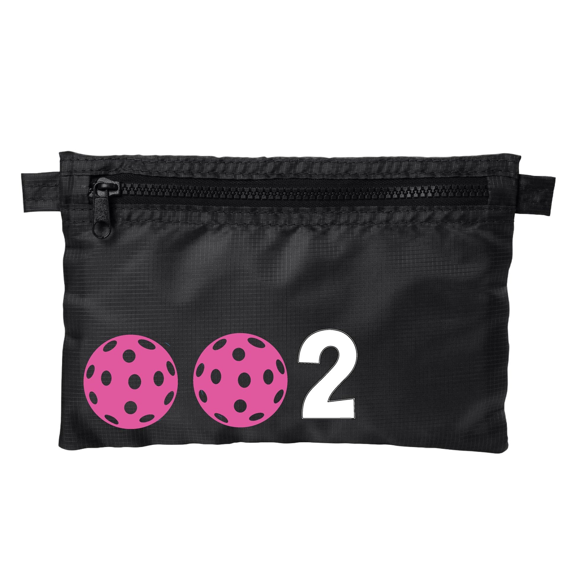 002 With Pickleballs (Customizable) | Pickleball Cosmetic Stash Pouch Bag | Small Size Court Stash Bag