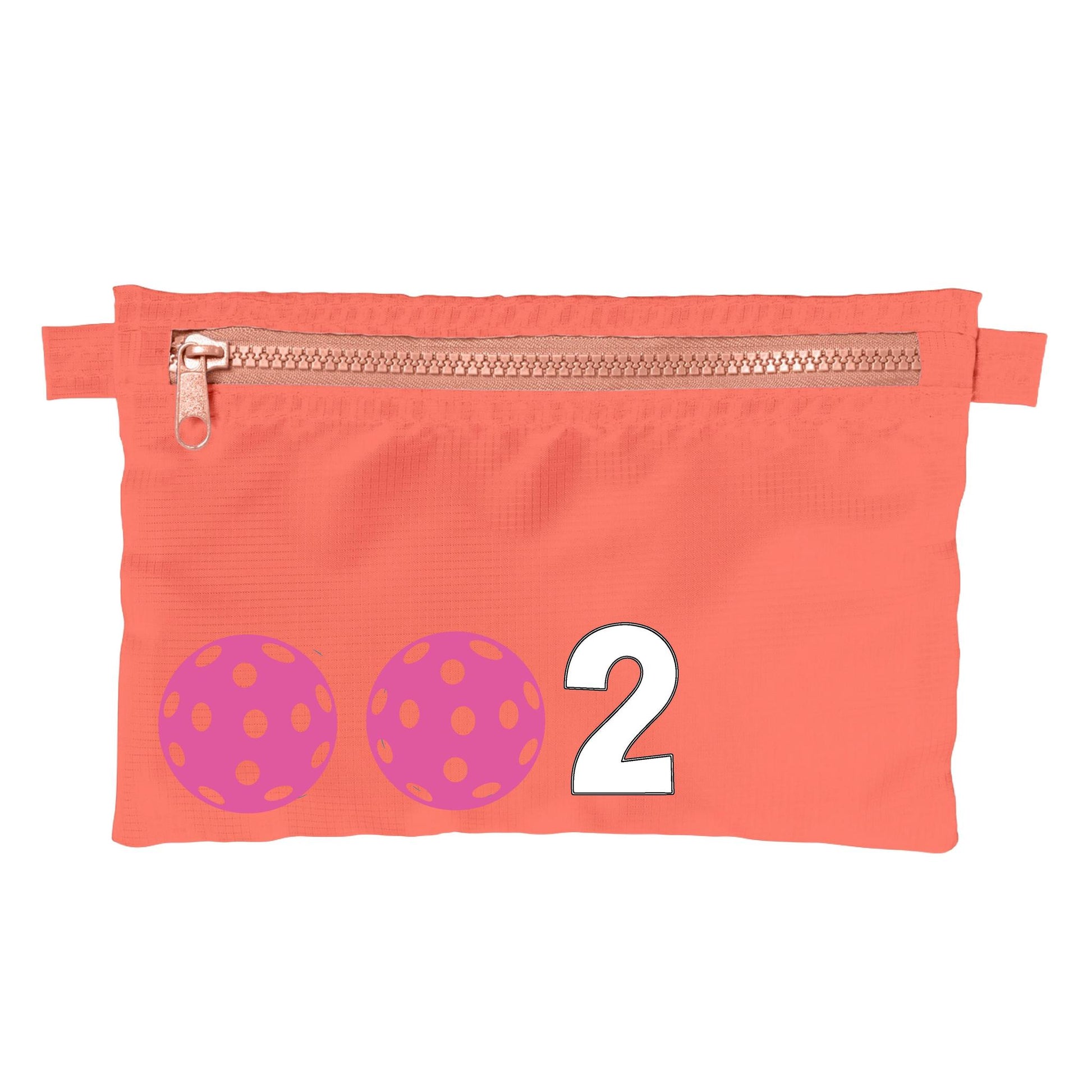 002 With Pickleballs (Customizable) | Pickleball Cosmetic Stash Pouch Bag | Small Size Court Stash Bag