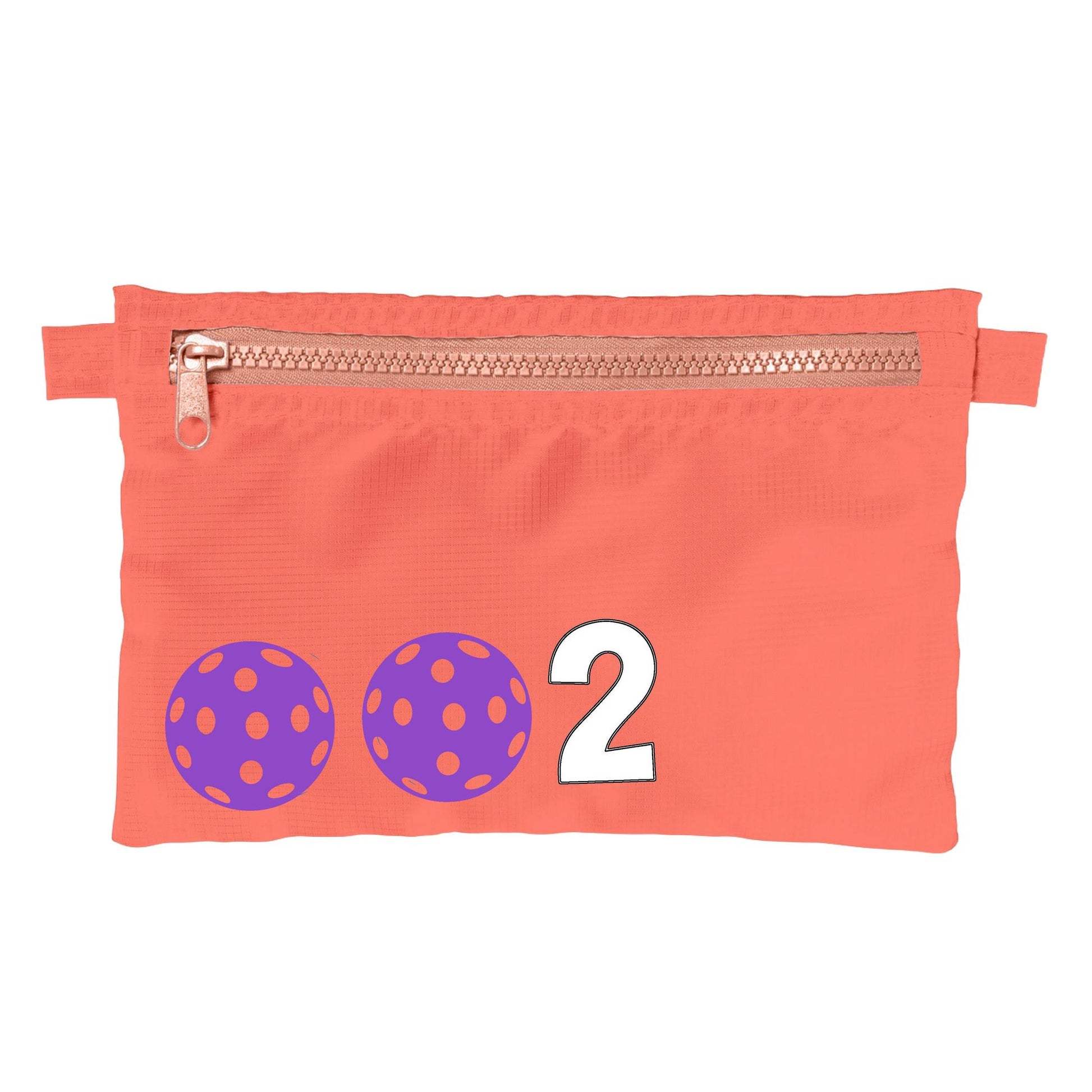 002 With Pickleballs (Customizable) | Pickleball Cosmetic Stash Pouch Bag | Small Size Court Stash Bag