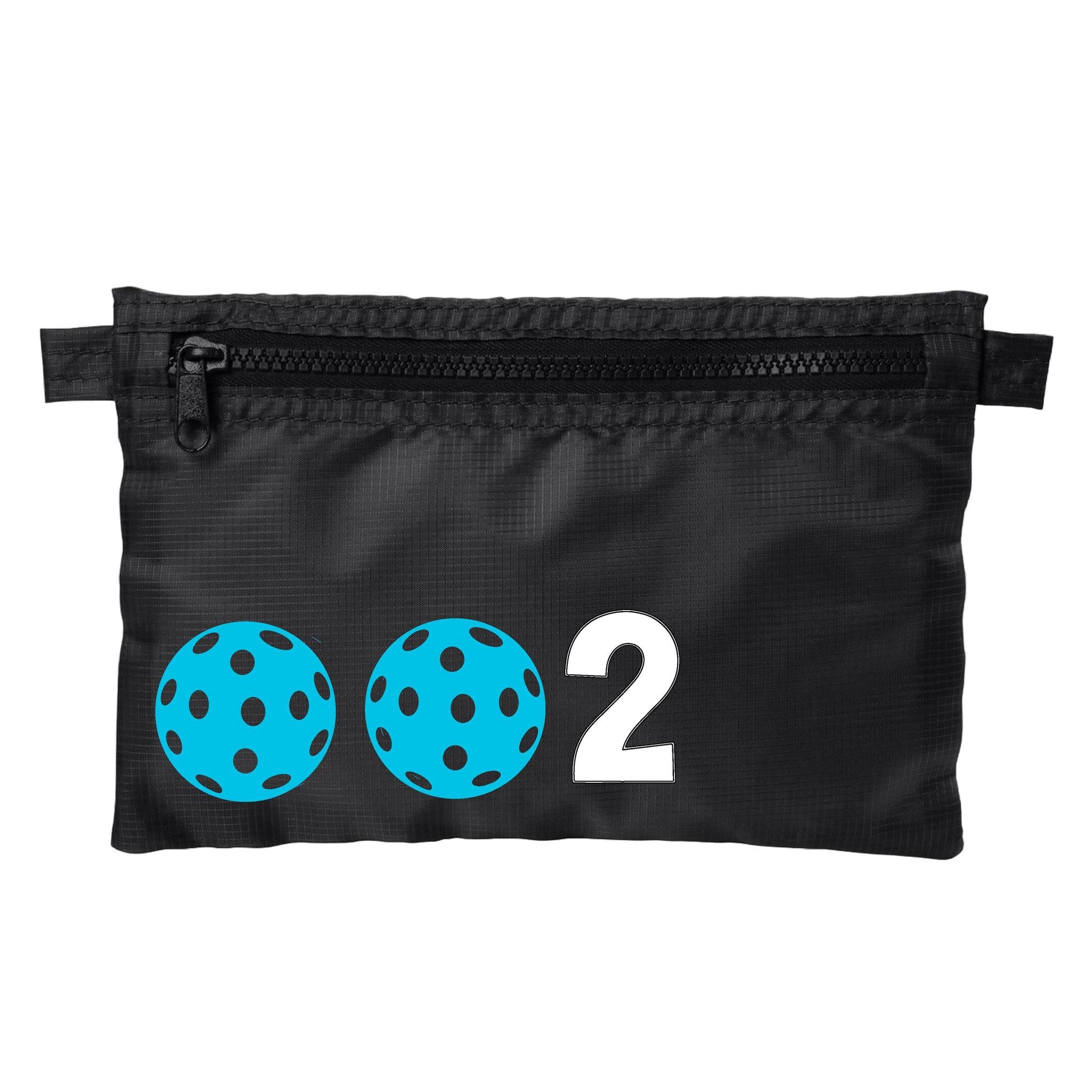 002 With Pickleballs (Customizable) | Pickleball Cosmetic Stash Pouch Bag | Small Size Court Stash Bag