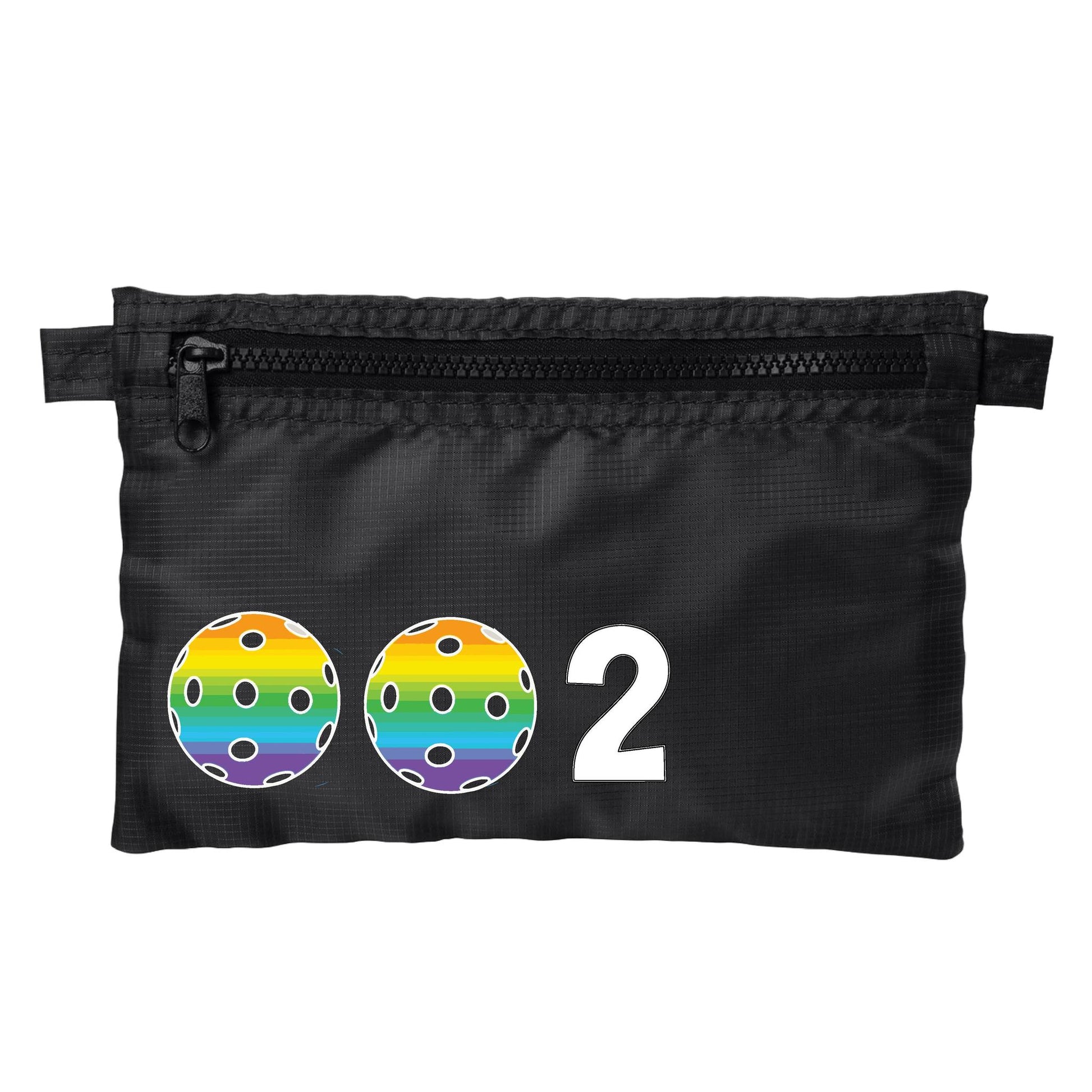 002 With Pickleballs (Customizable) | Pickleball Cosmetic Stash Pouch Bag | Small Size Court Stash Bag