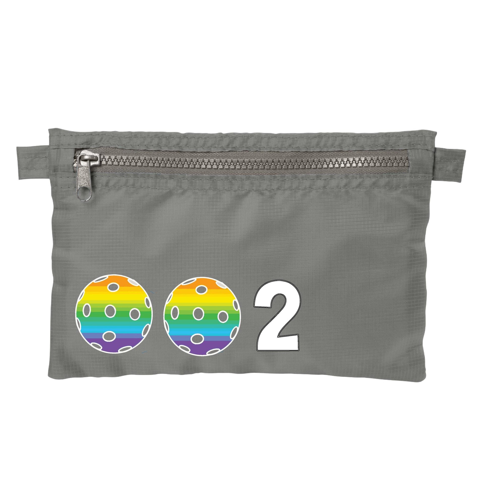 002 With Pickleballs (Customizable) | Pickleball Cosmetic Stash Pouch Bag | Small Size Court Stash Bag