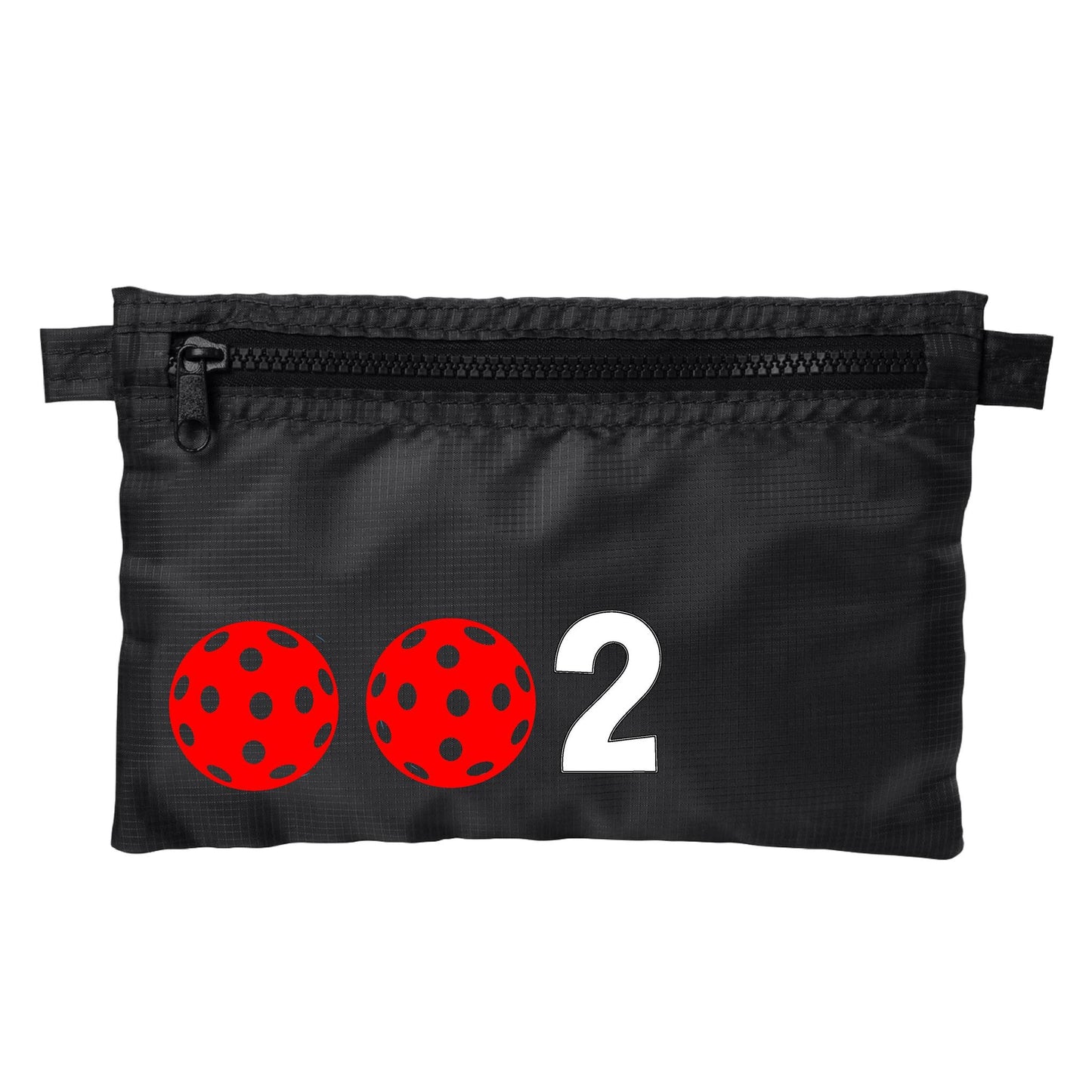 002 With Pickleballs (Customizable) | Pickleball Cosmetic Stash Pouch Bag | Small Size Court Stash Bag