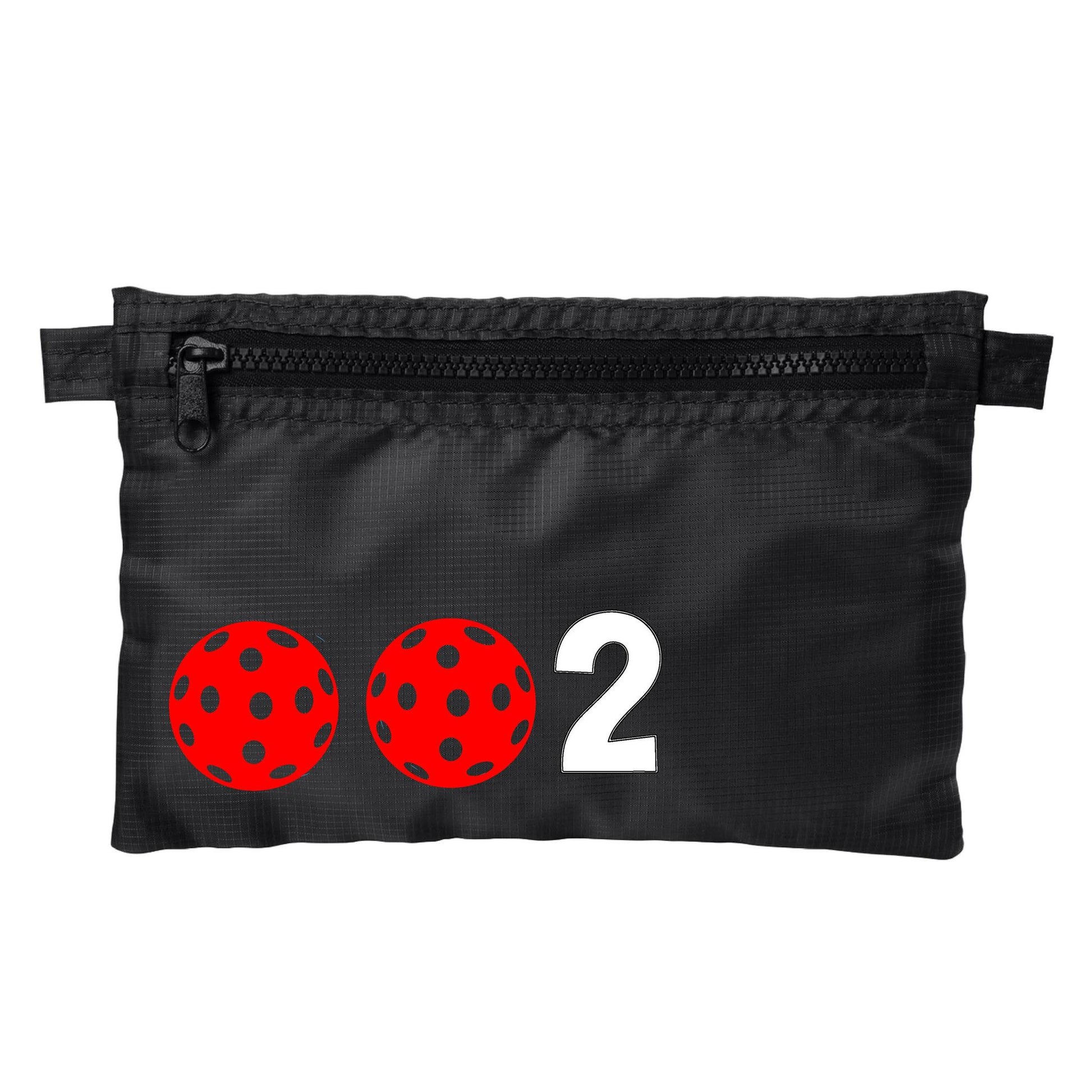 002 With Pickleballs (Customizable) | Pickleball Cosmetic Stash Pouch Bag | Small Size Court Stash Bag