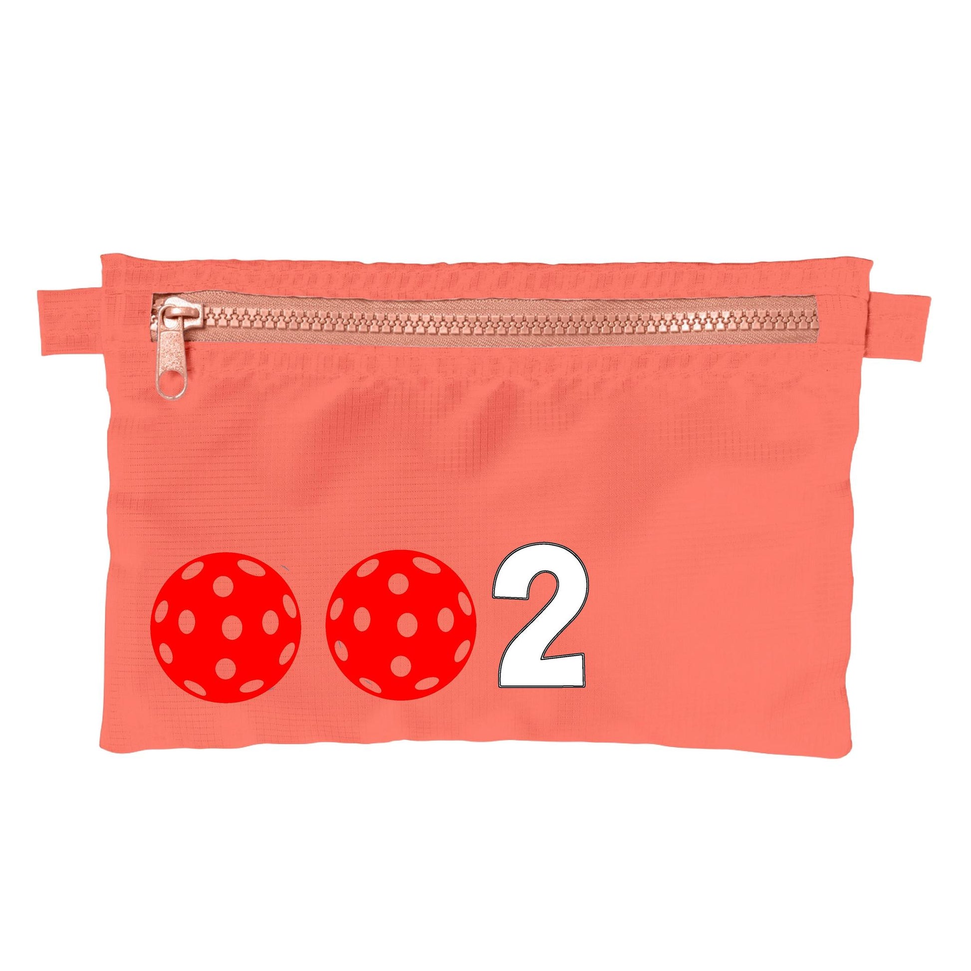 002 With Pickleballs (Customizable) | Pickleball Cosmetic Stash Pouch Bag | Small Size Court Stash Bag