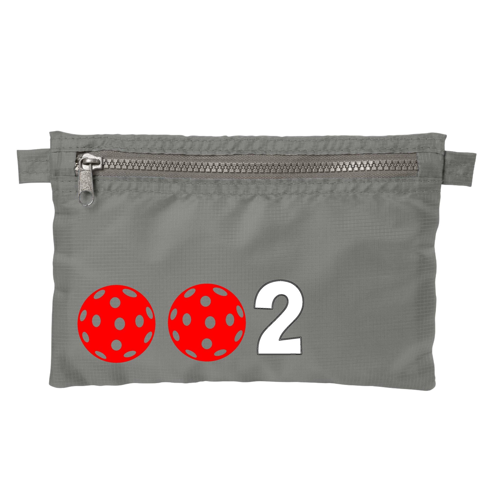 002 With Pickleballs (Customizable) | Pickleball Cosmetic Stash Pouch Bag | Small Size Court Stash Bag
