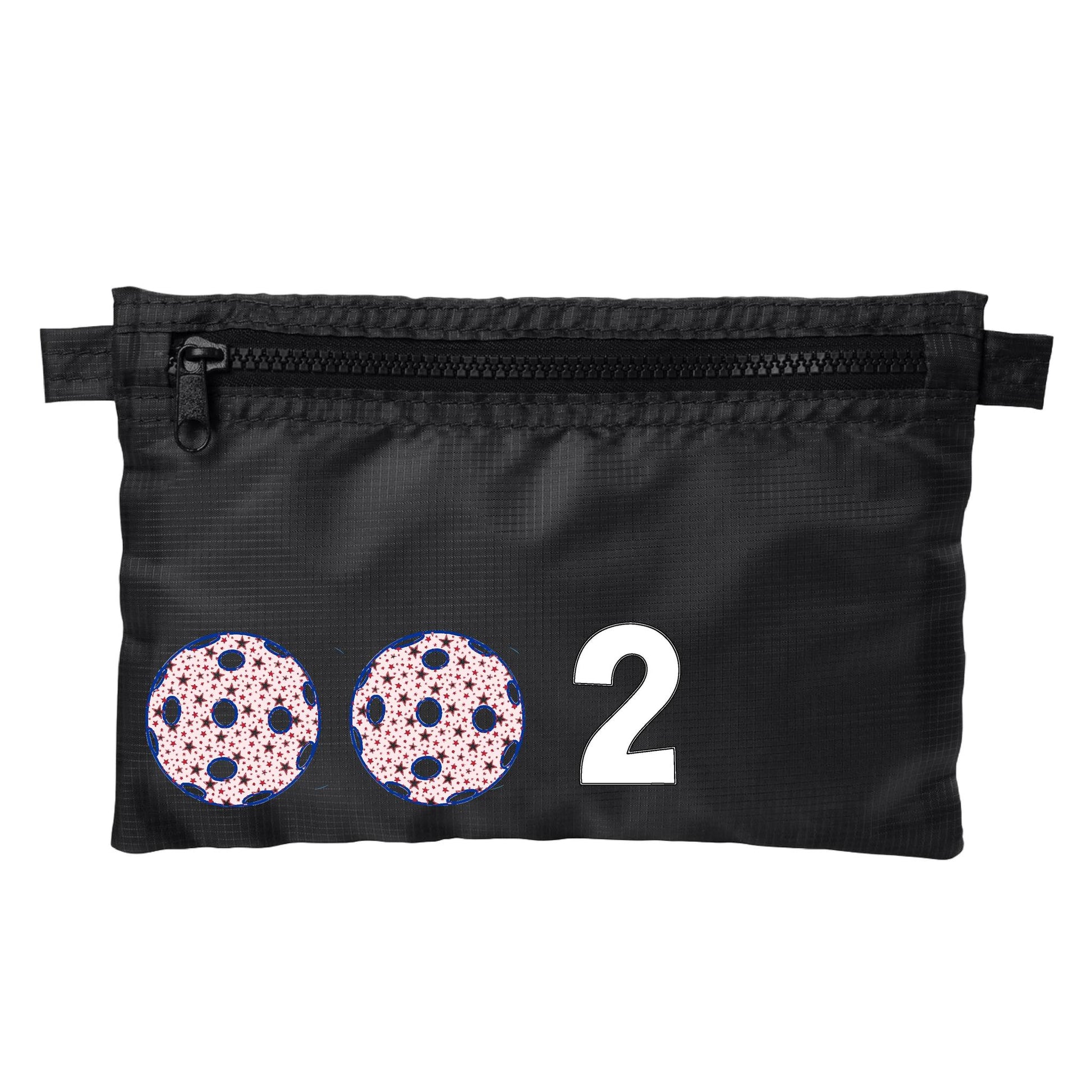 002 With Pickleballs (Customizable) | Pickleball Cosmetic Stash Pouch Bag | Small Size Court Stash Bag