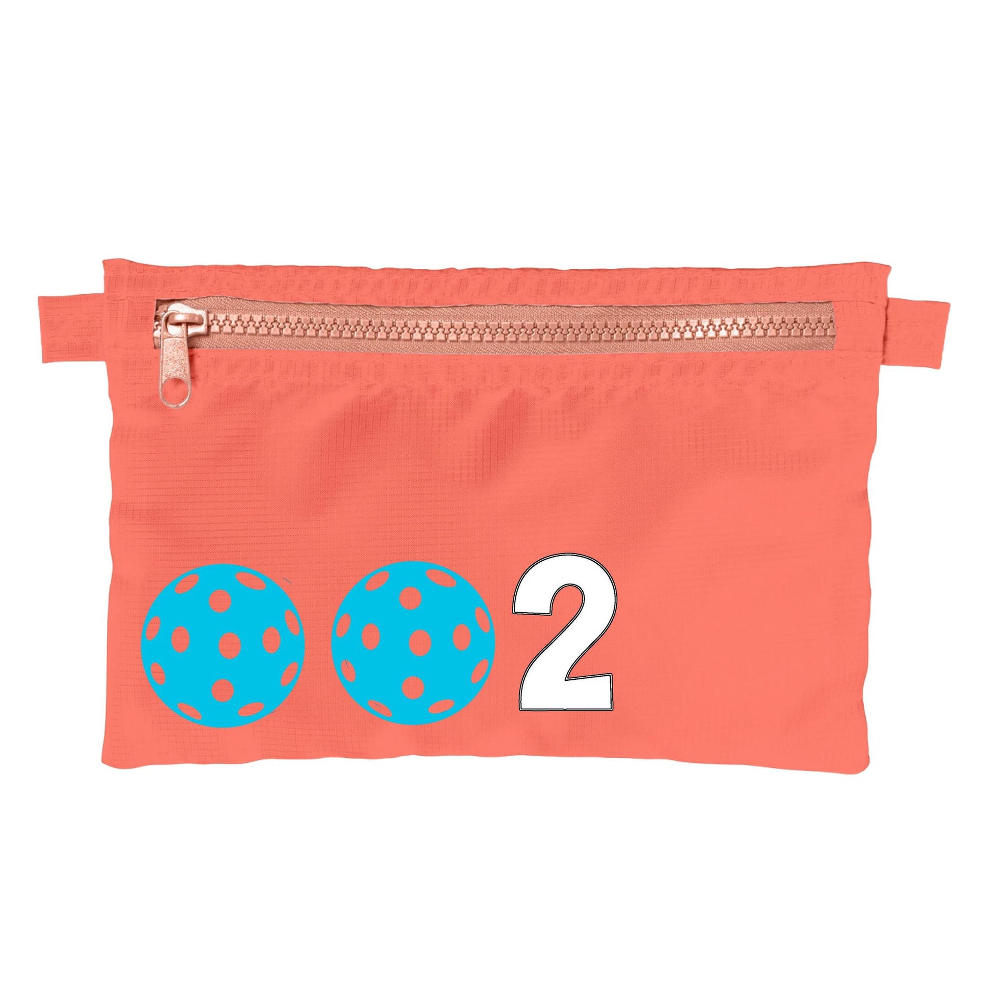 002 With Pickleballs (Customizable) | Pickleball Cosmetic Stash Pouch Bag | Small Size Court Stash Bag