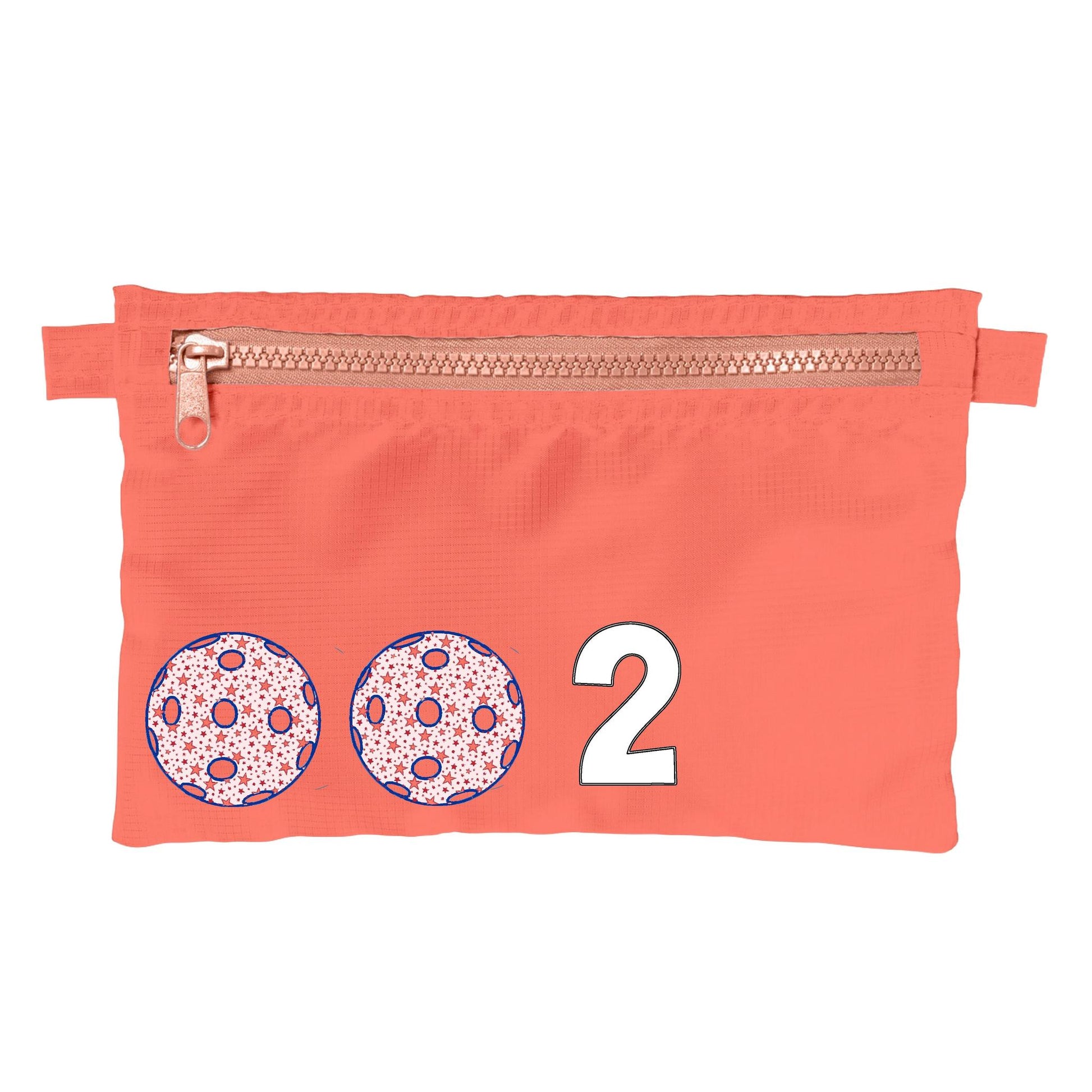 002 With Pickleballs (Customizable) | Pickleball Cosmetic Stash Pouch Bag | Small Size Court Stash Bag