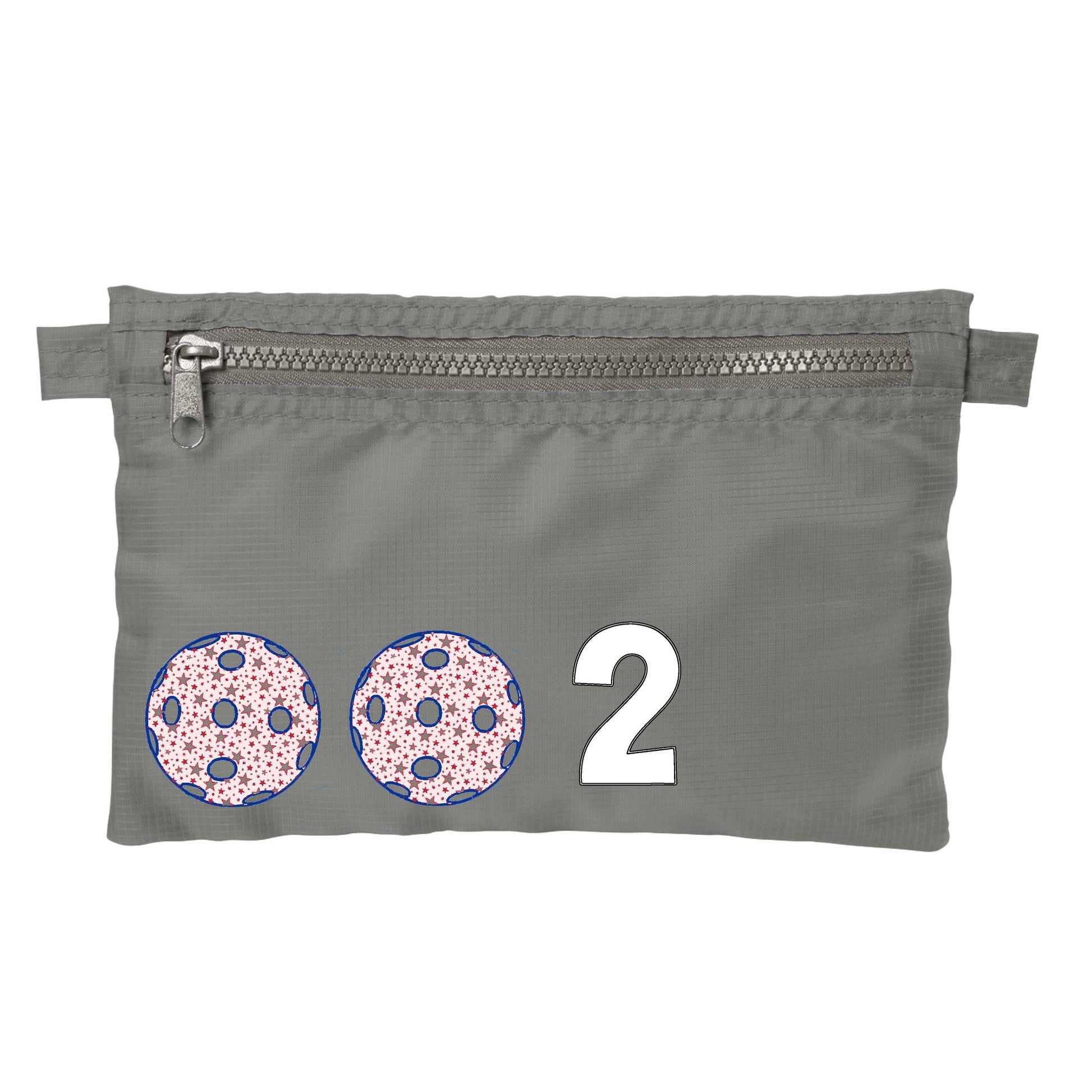 002 With Pickleballs (Customizable) | Pickleball Cosmetic Stash Pouch Bag | Small Size Court Stash Bag
