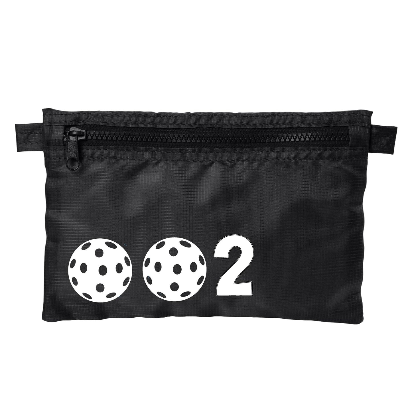 002 With Pickleballs (Customizable) | Pickleball Cosmetic Stash Pouch Bag | Small Size Court Stash Bag