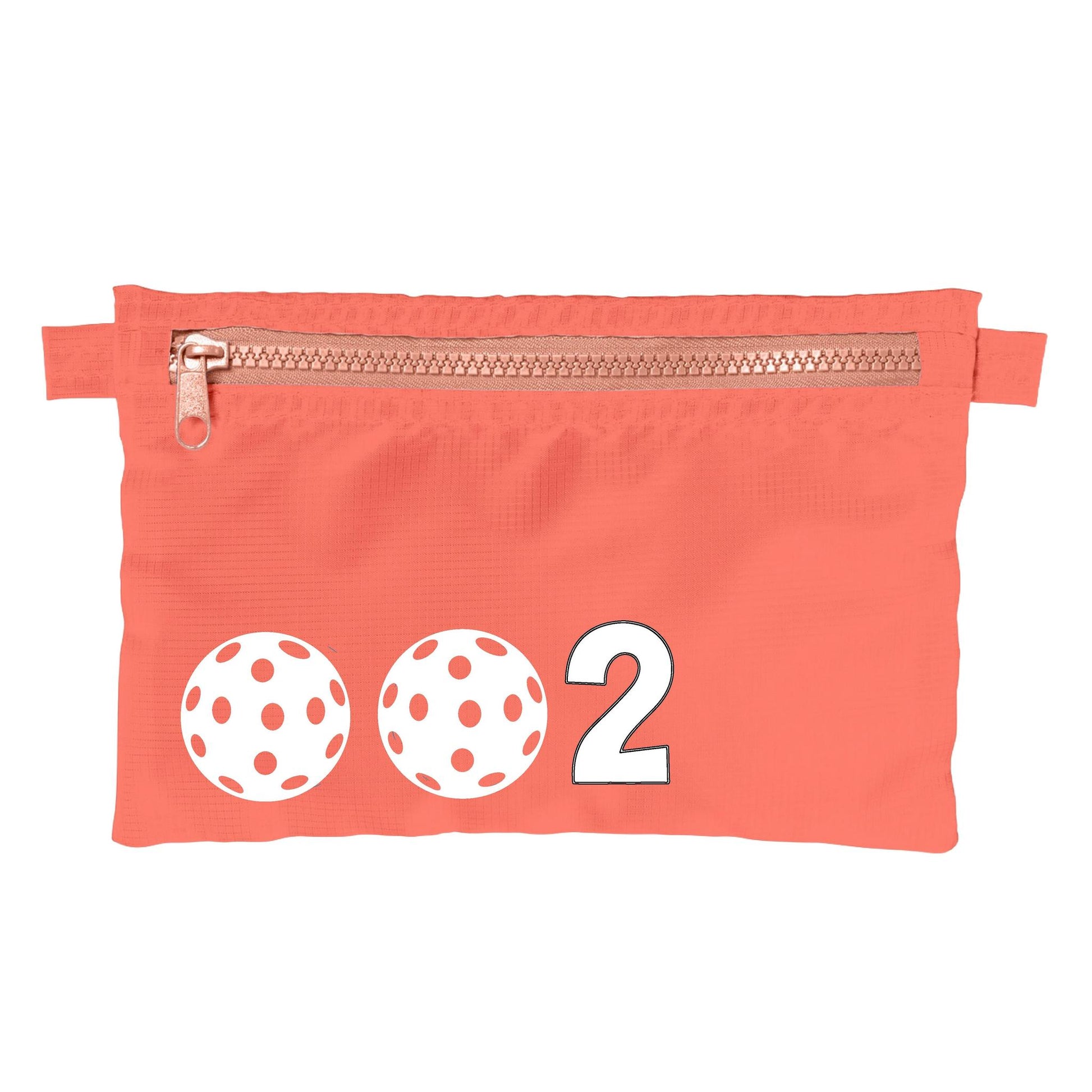 002 With Pickleballs (Customizable) | Pickleball Cosmetic Stash Pouch Bag | Small Size Court Stash Bag