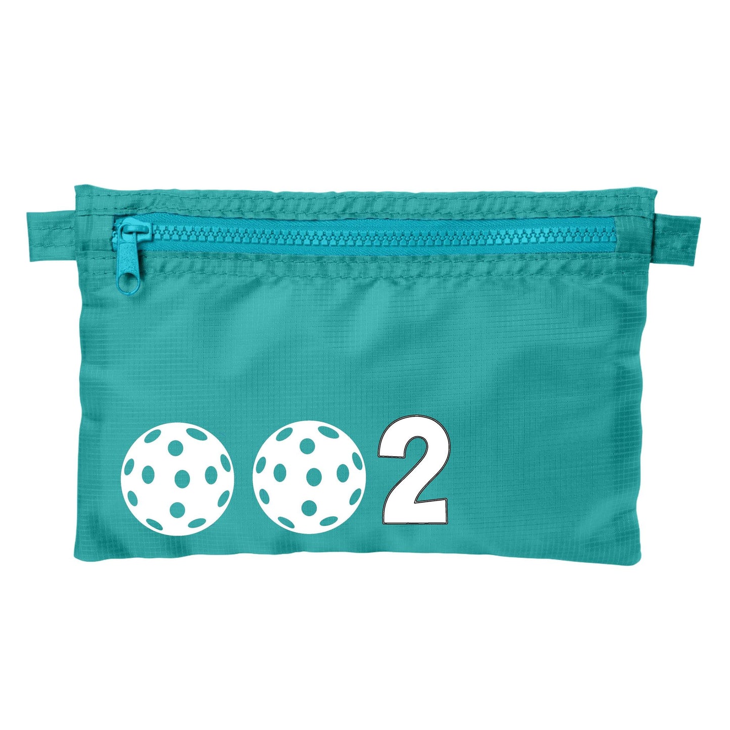 002 With Pickleballs (Customizable) | Pickleball Cosmetic Stash Pouch Bag | Small Size Court Stash Bag