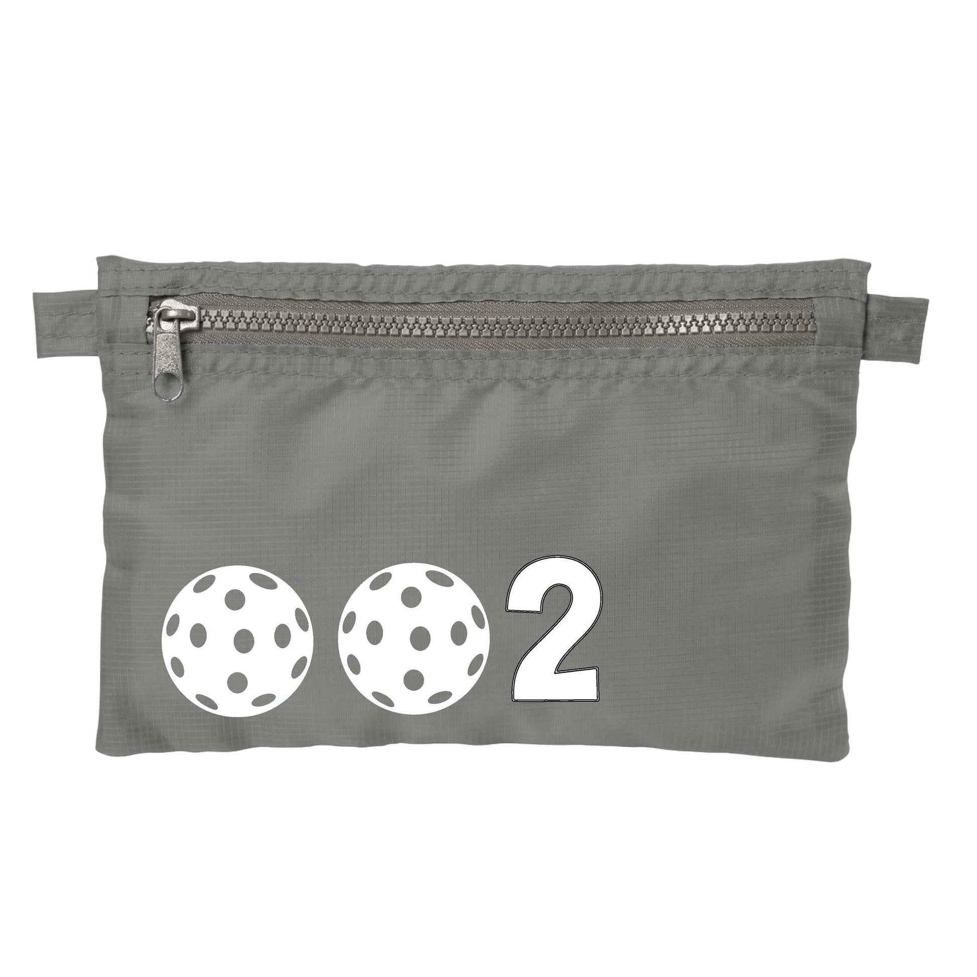 002 With Pickleballs (Customizable) | Pickleball Cosmetic Stash Pouch Bag | Small Size Court Stash Bag