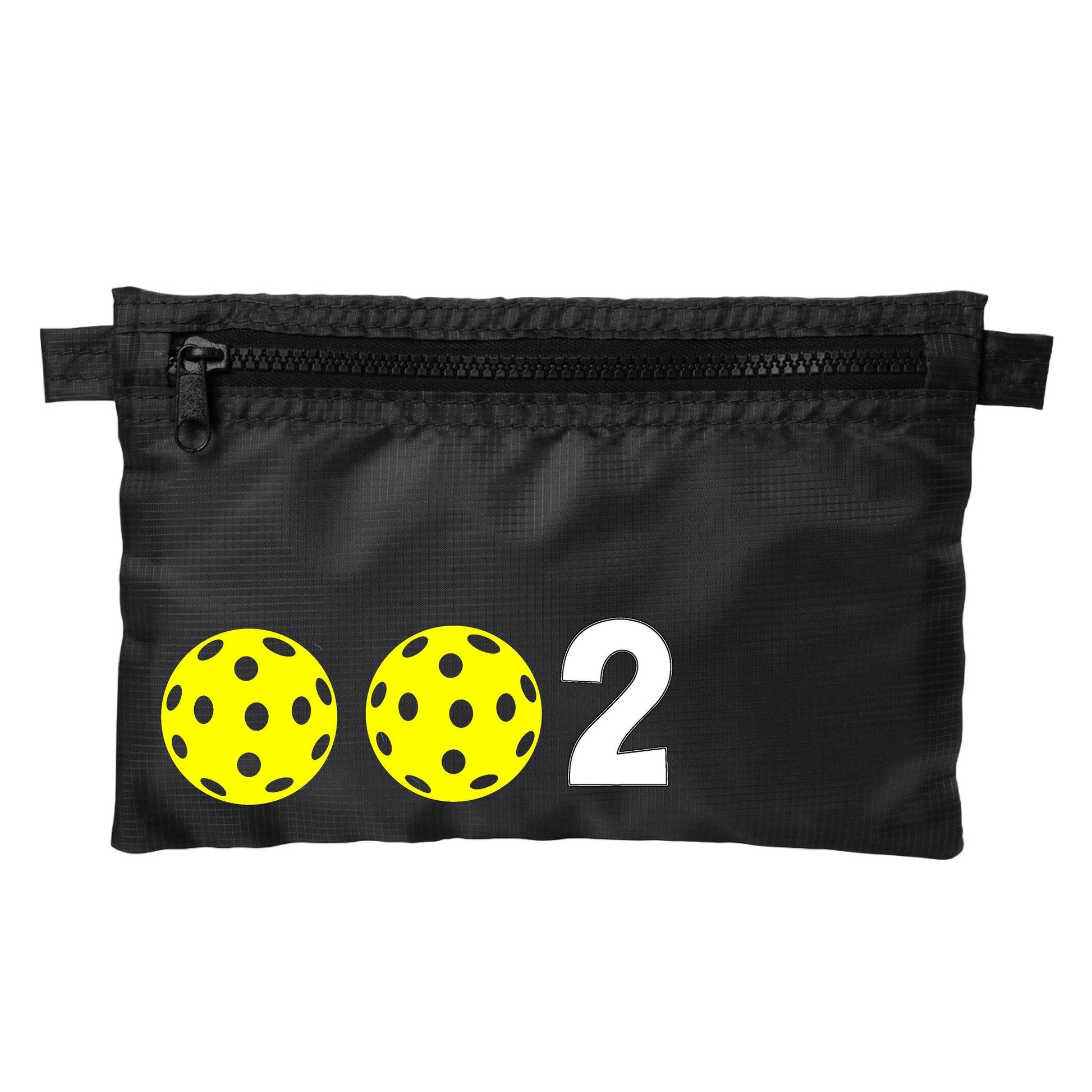 002 With Pickleballs (Customizable) | Pickleball Cosmetic Stash Pouch Bag | Small Size Court Stash Bag