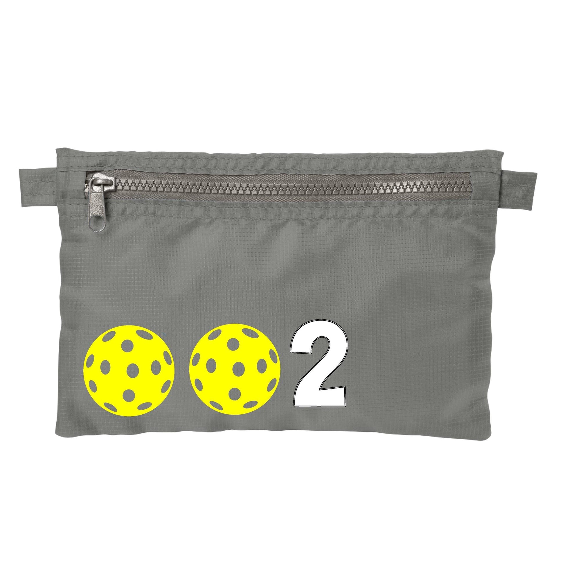 002 With Pickleballs (Customizable) | Pickleball Cosmetic Stash Pouch Bag | Small Size Court Stash Bag